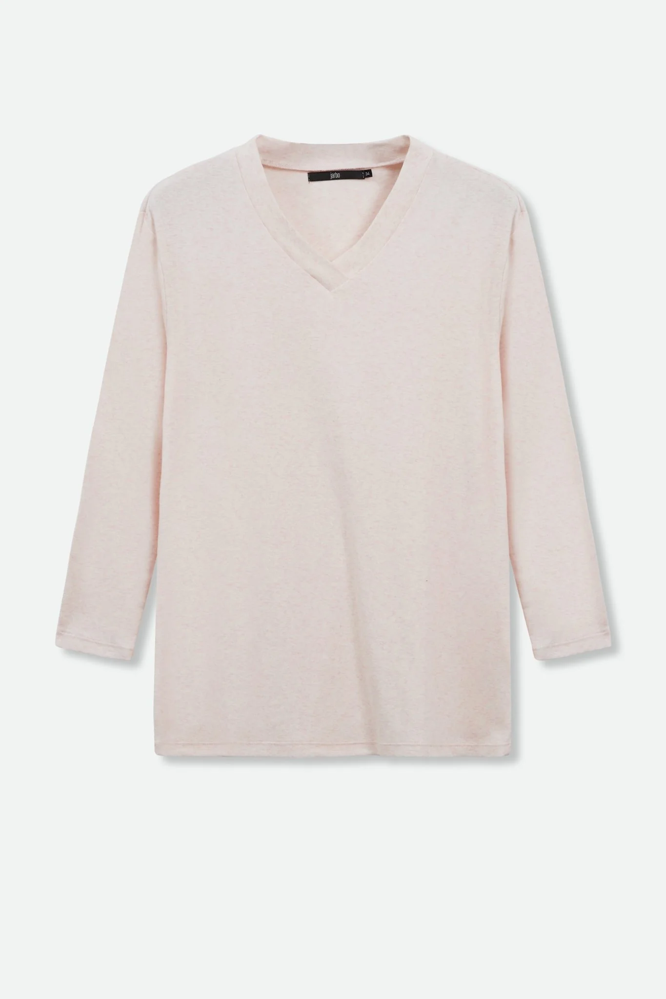 A LINE V NECK BRACELET SLEEVE IN HEATHERED PIMA COTTON STRETCH - Image 6