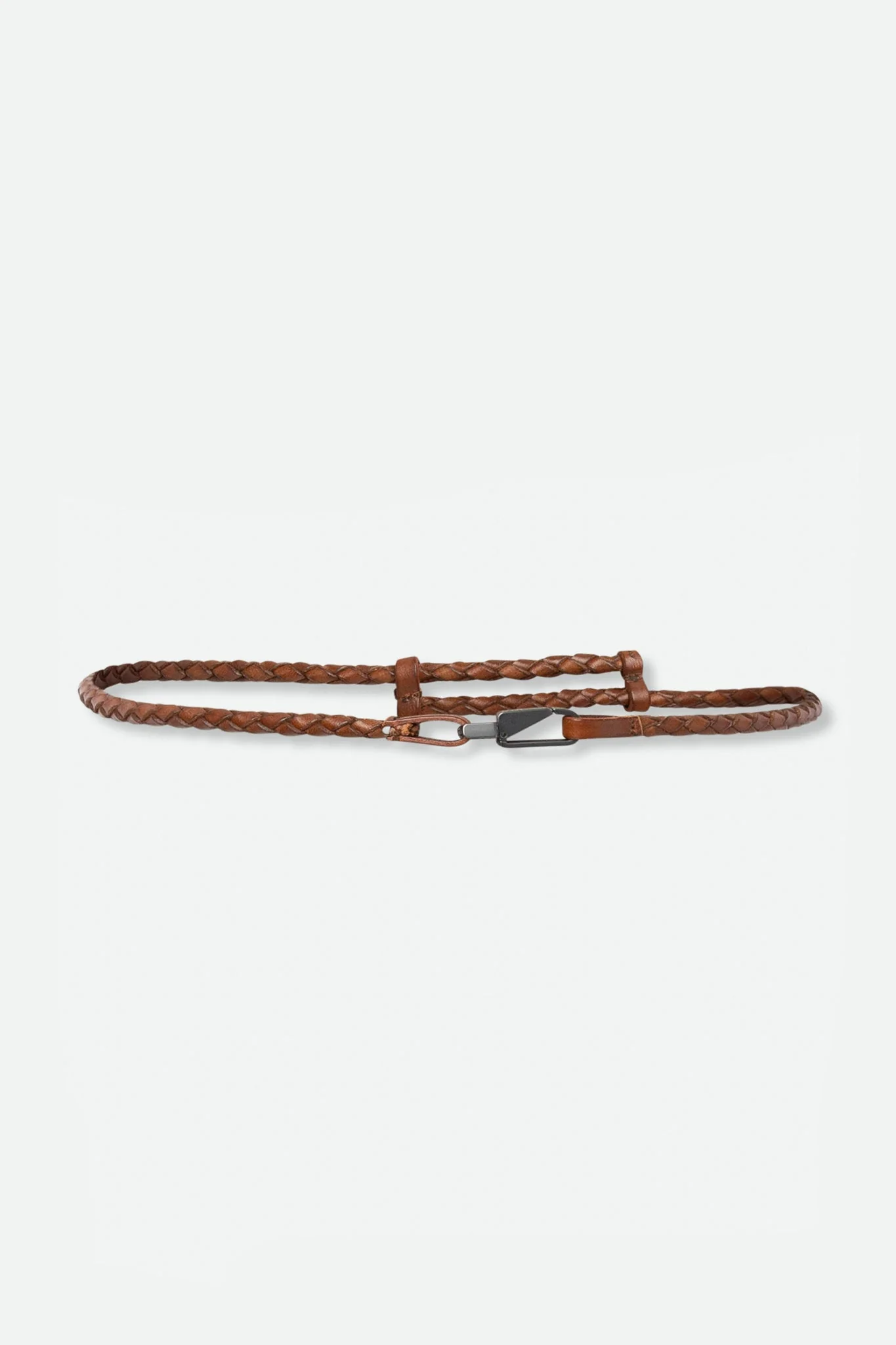 BOLOGNA SLIM BRAIDED LEATHER CARABINER CLIP BELT - Image 4