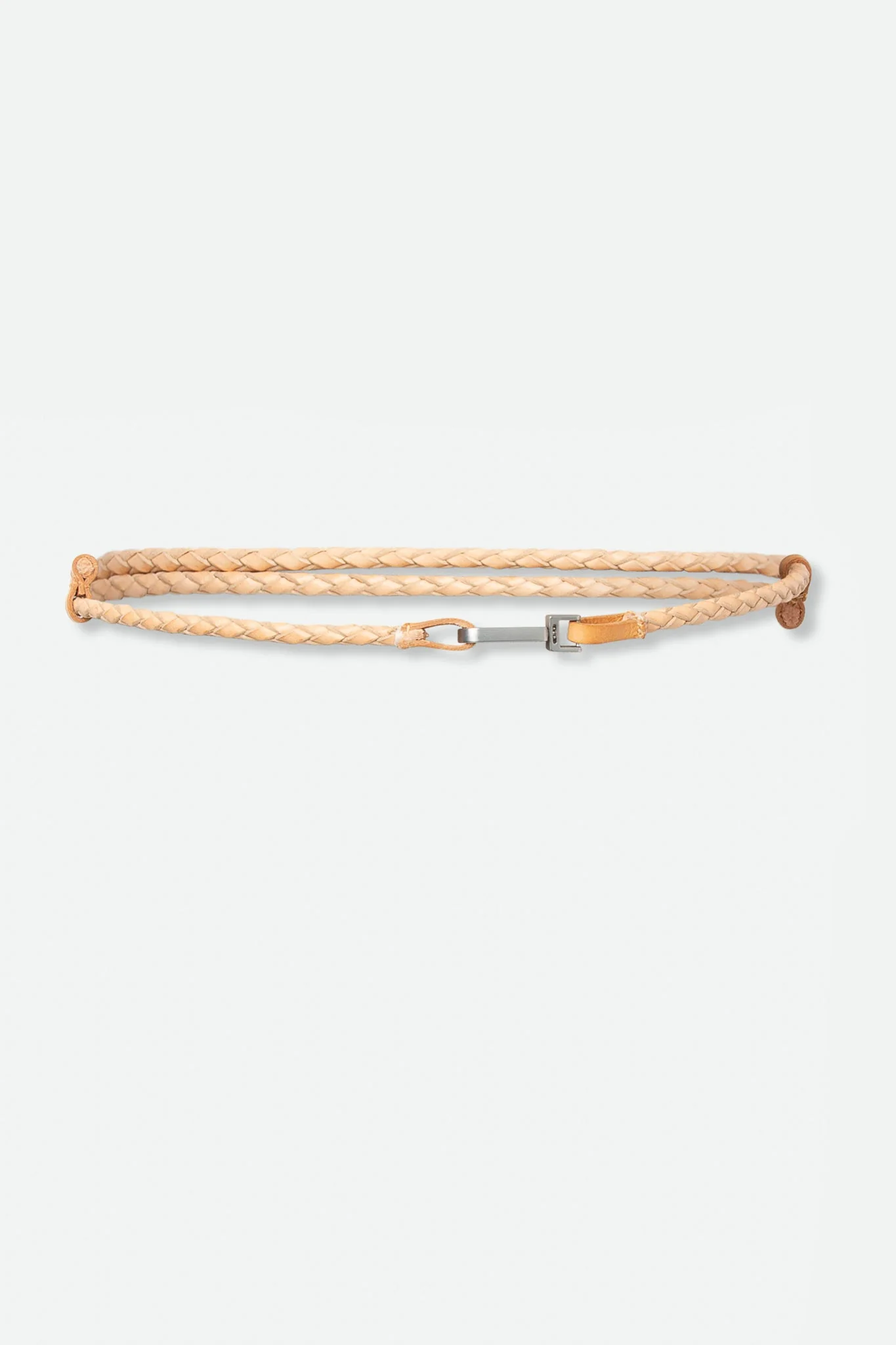 BOLOGNA SLIM BRAIDED LEATHER CARABINER CLIP BELT - Image 5