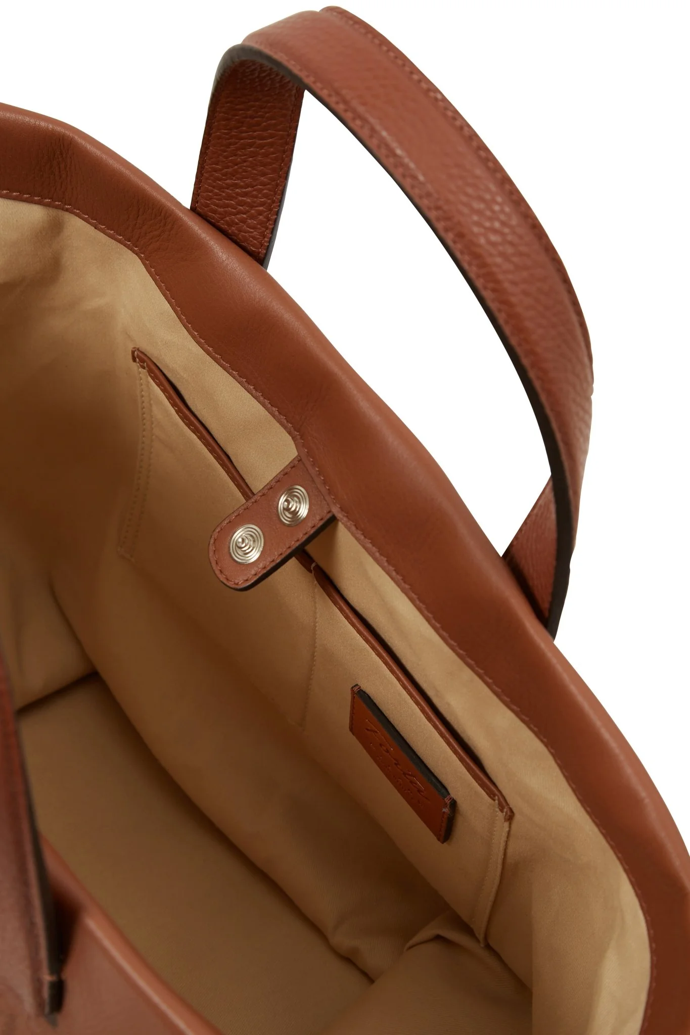 JANEL ITALIAN LEATHER BUCKET TOTE - Image 3