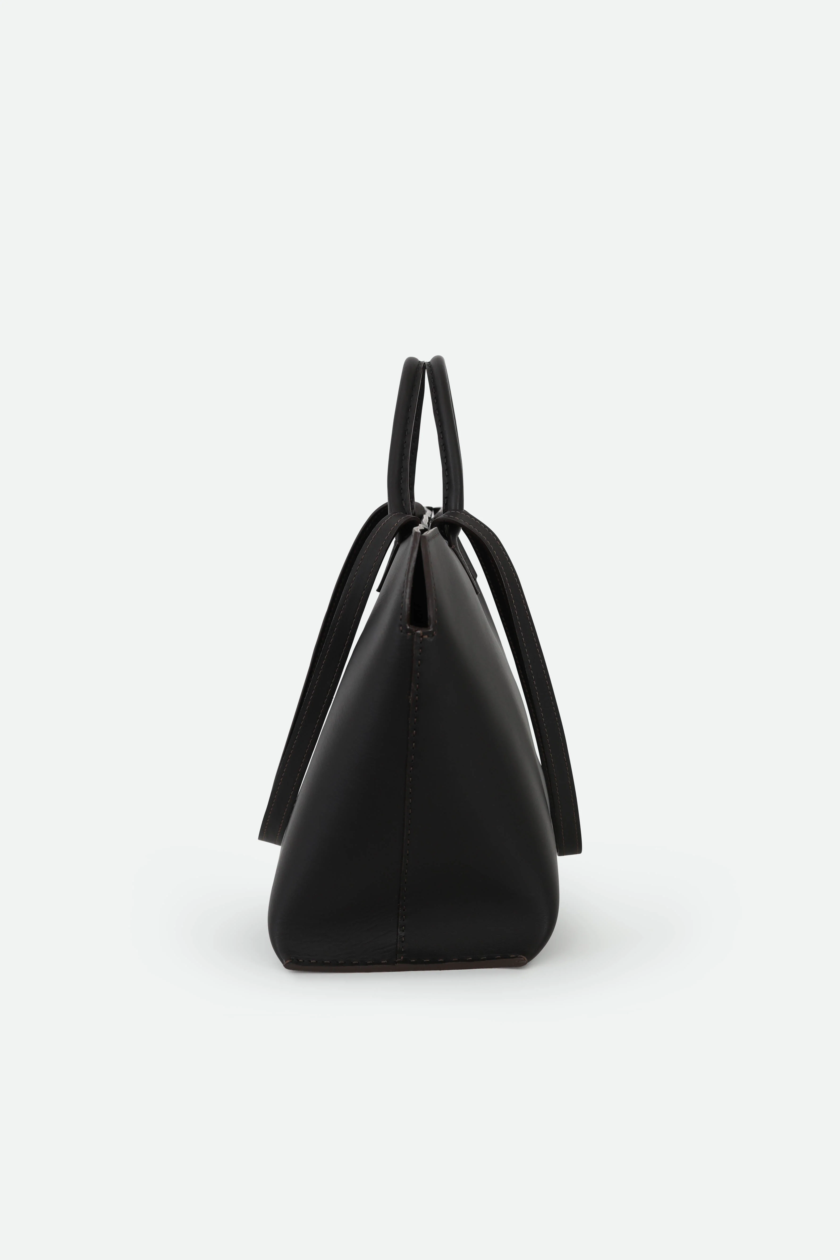 BOLZANO FRENCH BARENIA LEATHER TOTE IN ESPRESSO - Image 4