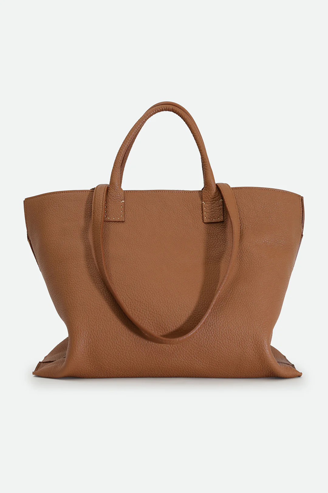 Bolzano Italian Leather Large Handbag Natural Cuoio - Image 4