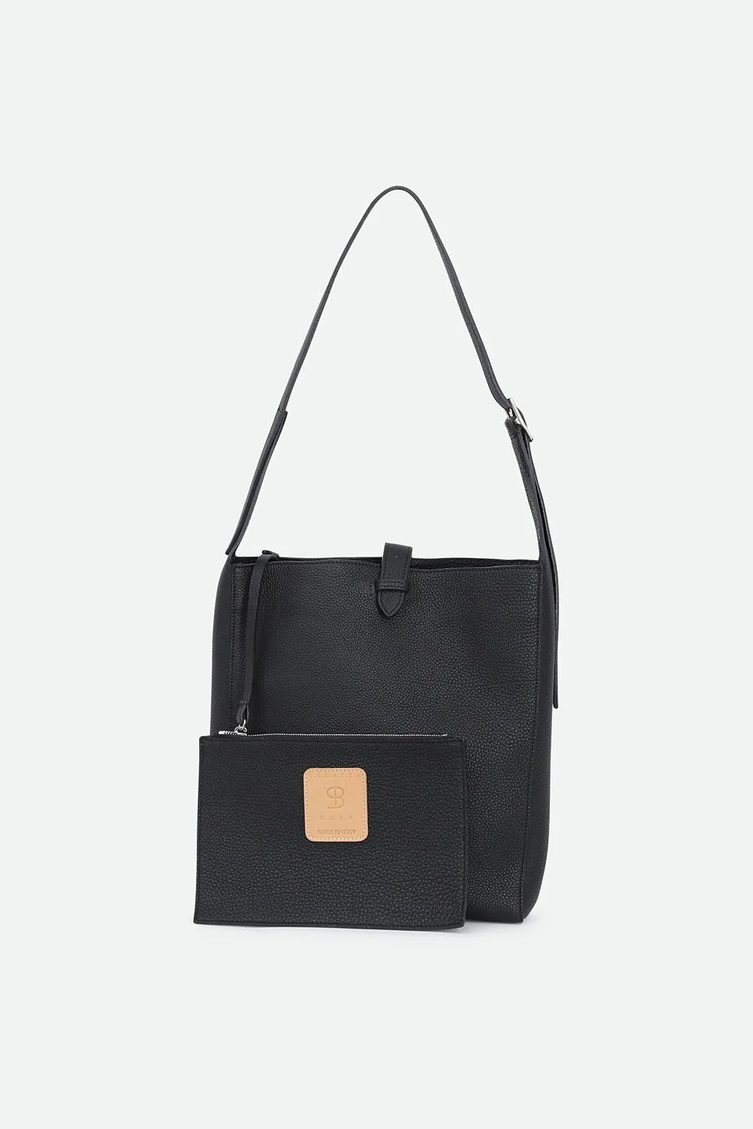 BRIO BUCKLE BAG IN ITALIAN CALFSKIN BLACK - Image 5