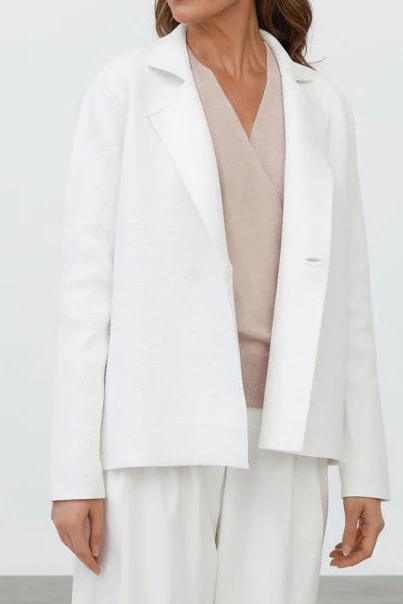 BRISIO DOUBLE BREASTED BLAZER IN ITALIAN COTTON - Image 4