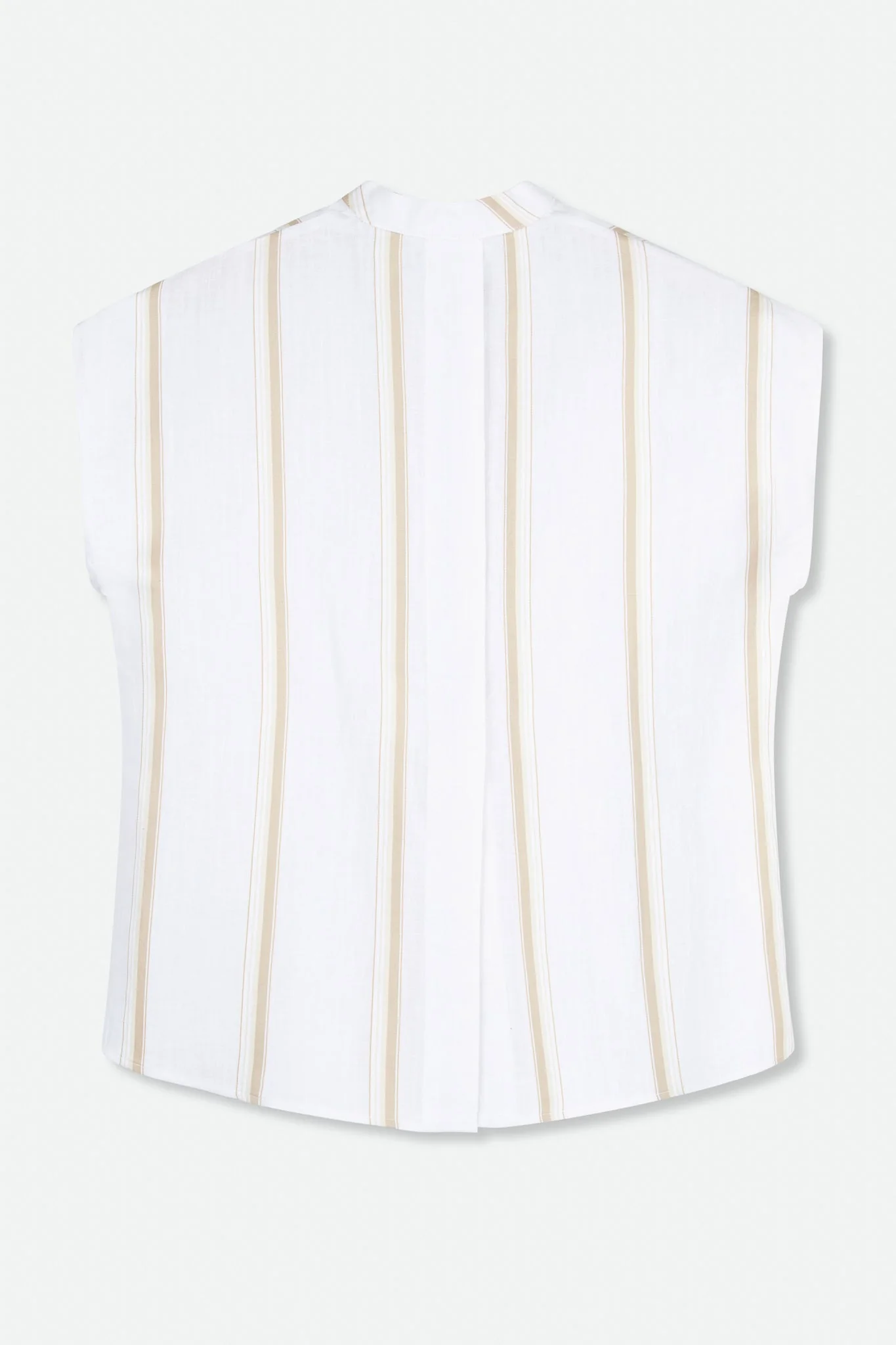 LILY CAP SLEEVE BUTTON TOP IN LINEN-COTTON - Image 3