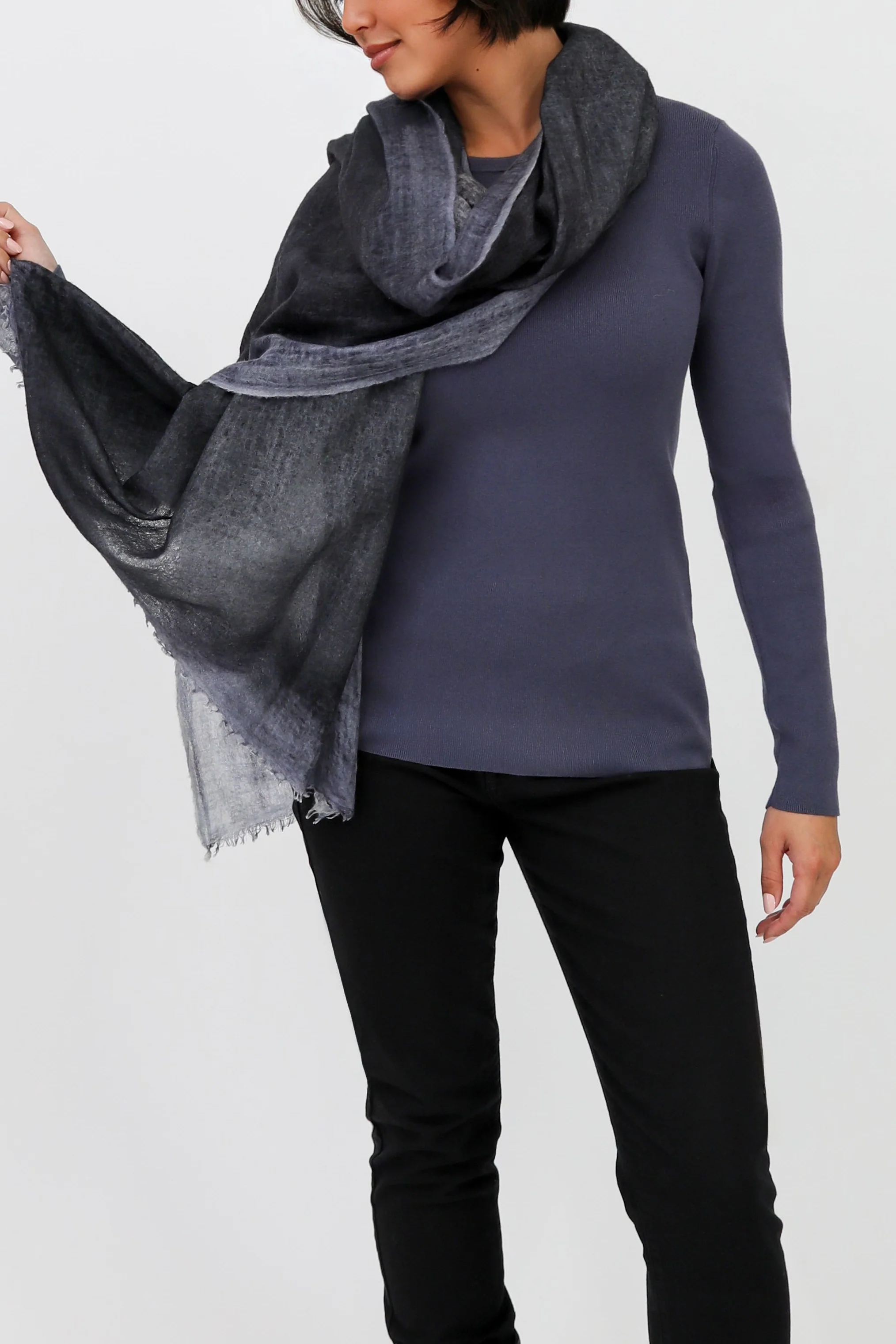 LONG SLEEVE CREW IN ITALIAN COTTON KNIT