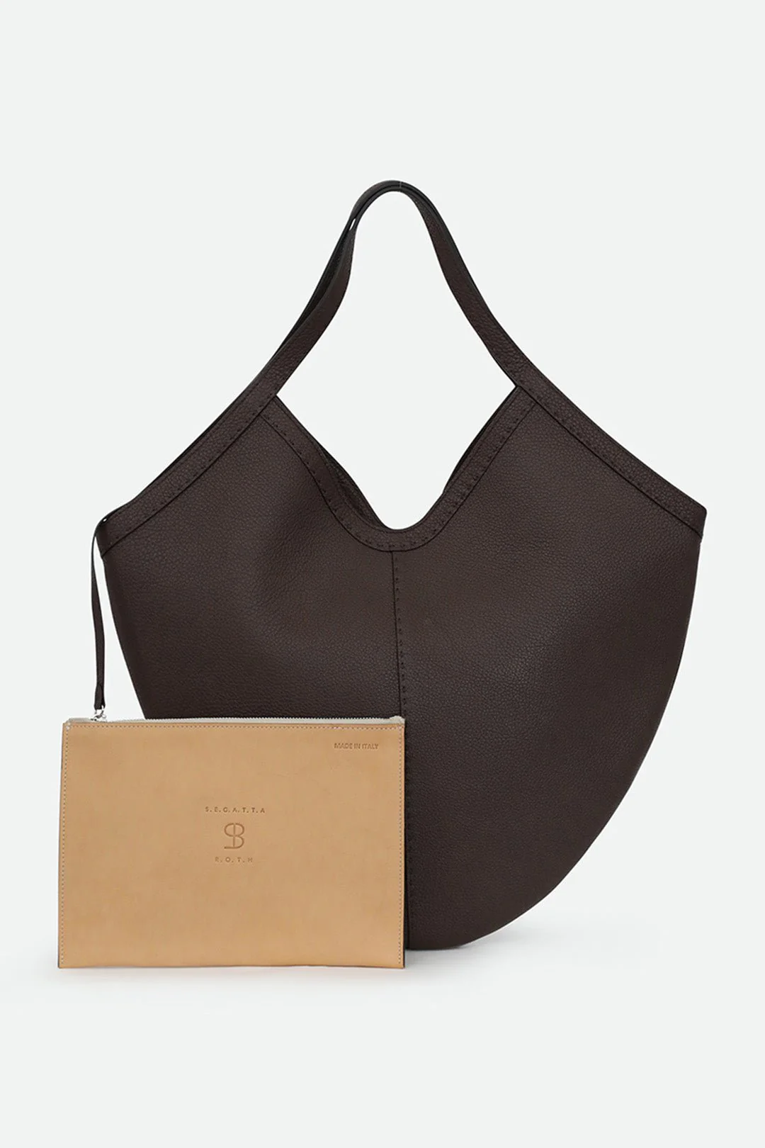 DANTE HOBO BAG IN CHOCOLATE FRENCH CALFSKIN - Image 4