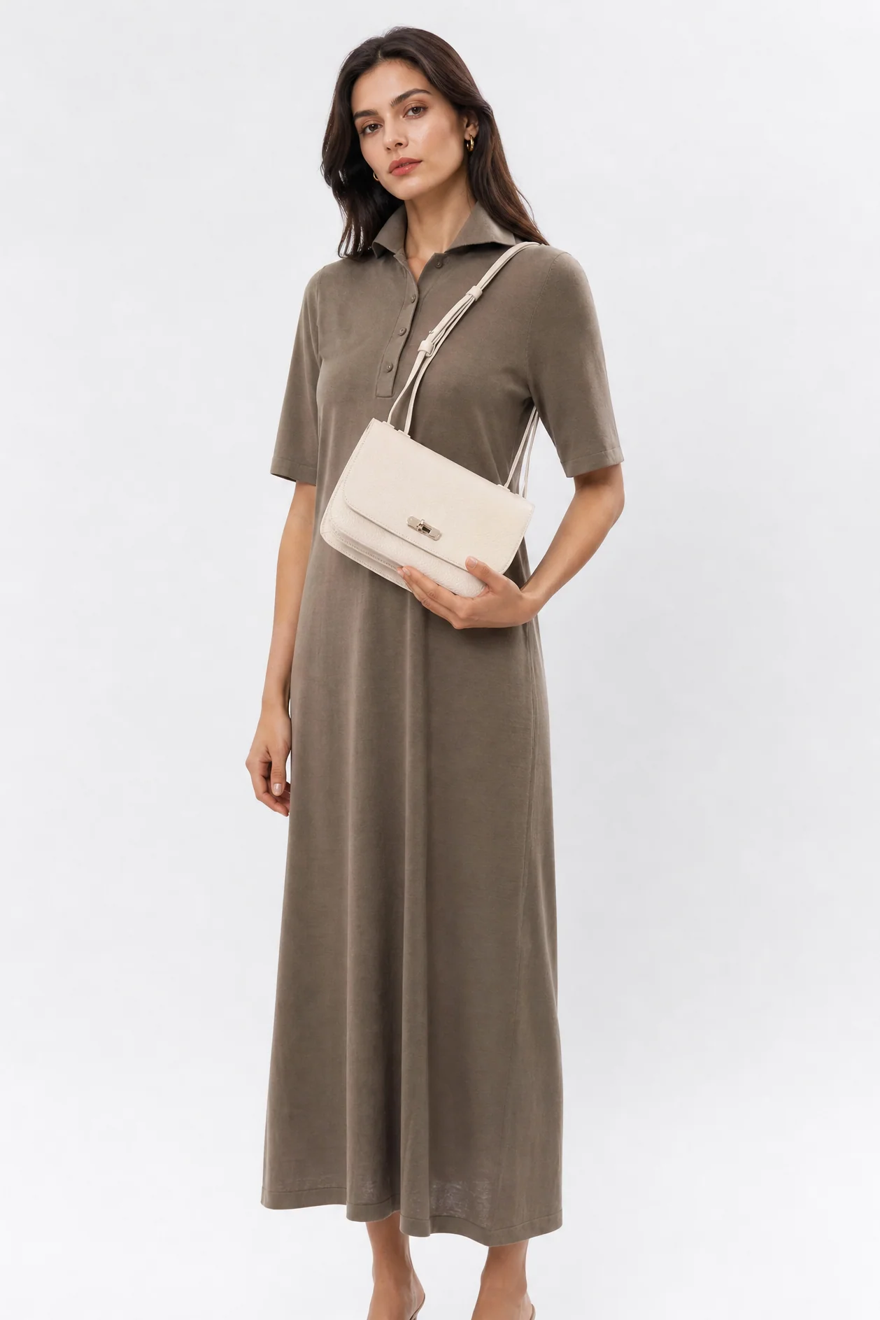 DYLAN POLO DRESS IN FINE GAUGE ITALIAN SILK COTTON - Image 4