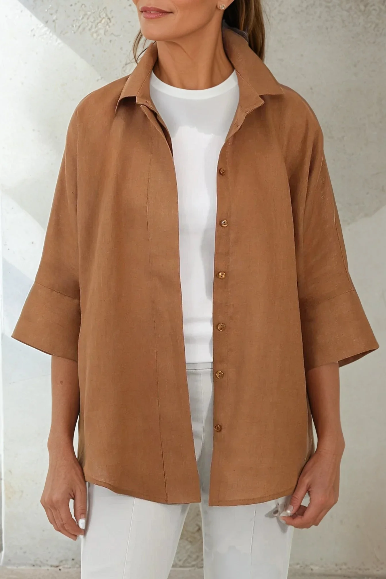SAHANA DOLMAN SHIRT IN LINEN - Image 5
