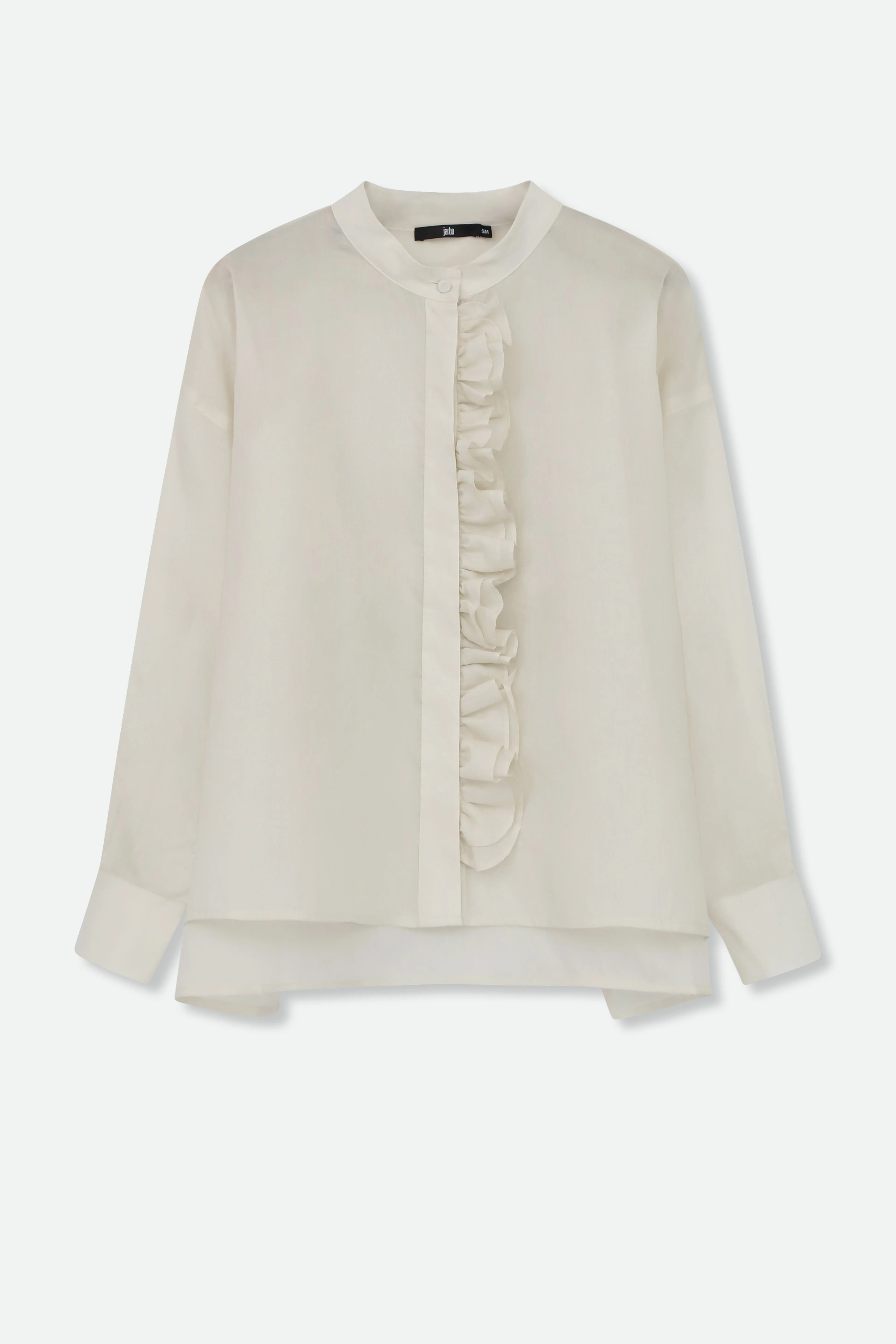 FLEUR RUFFLE SHIRT IN ITALIAN COTTON ORGANZA - Image 2