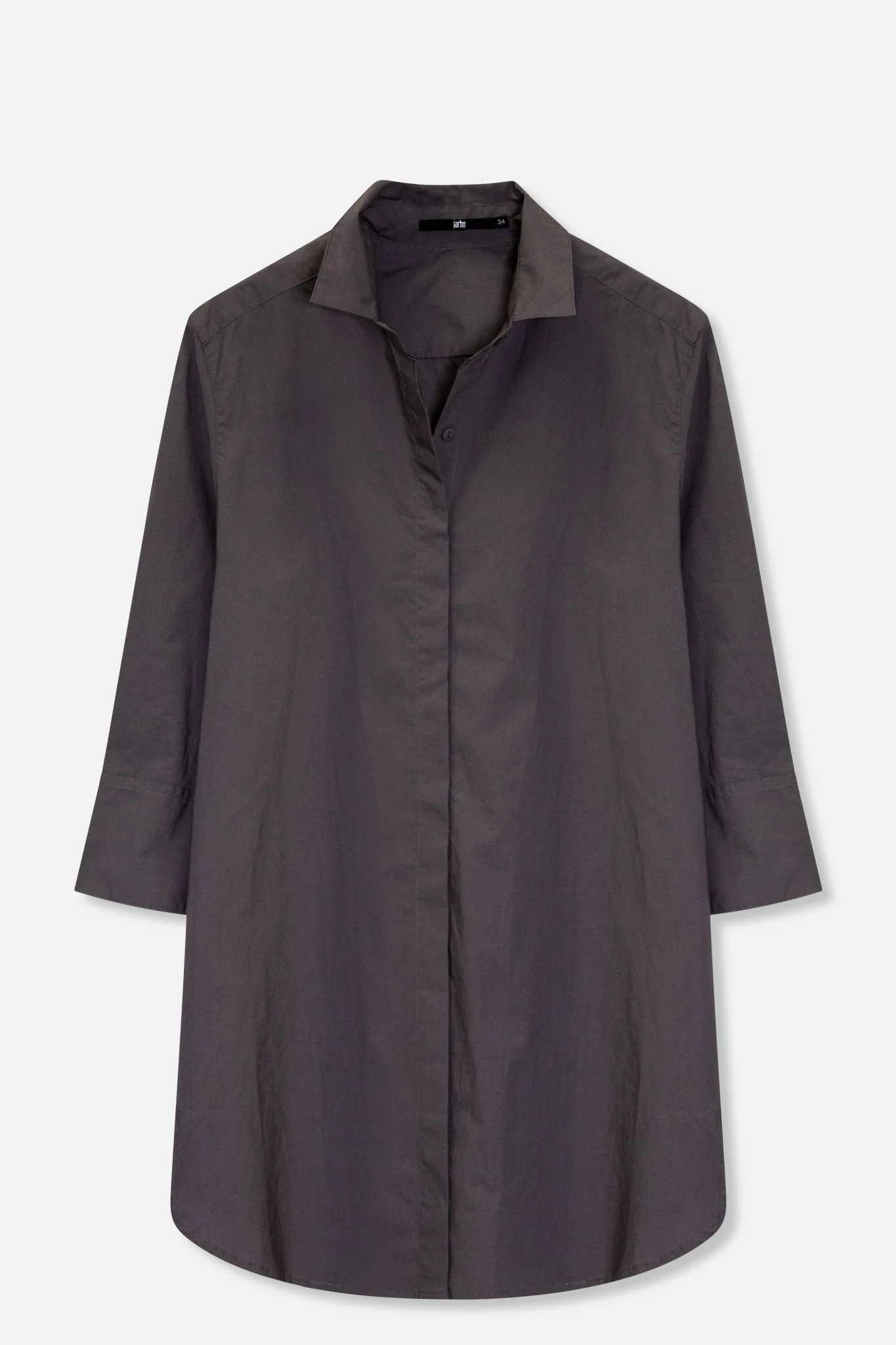 SARLA LONG BUTTON DOWN SHIRT IN ITALIAN POPLIN - Image 3