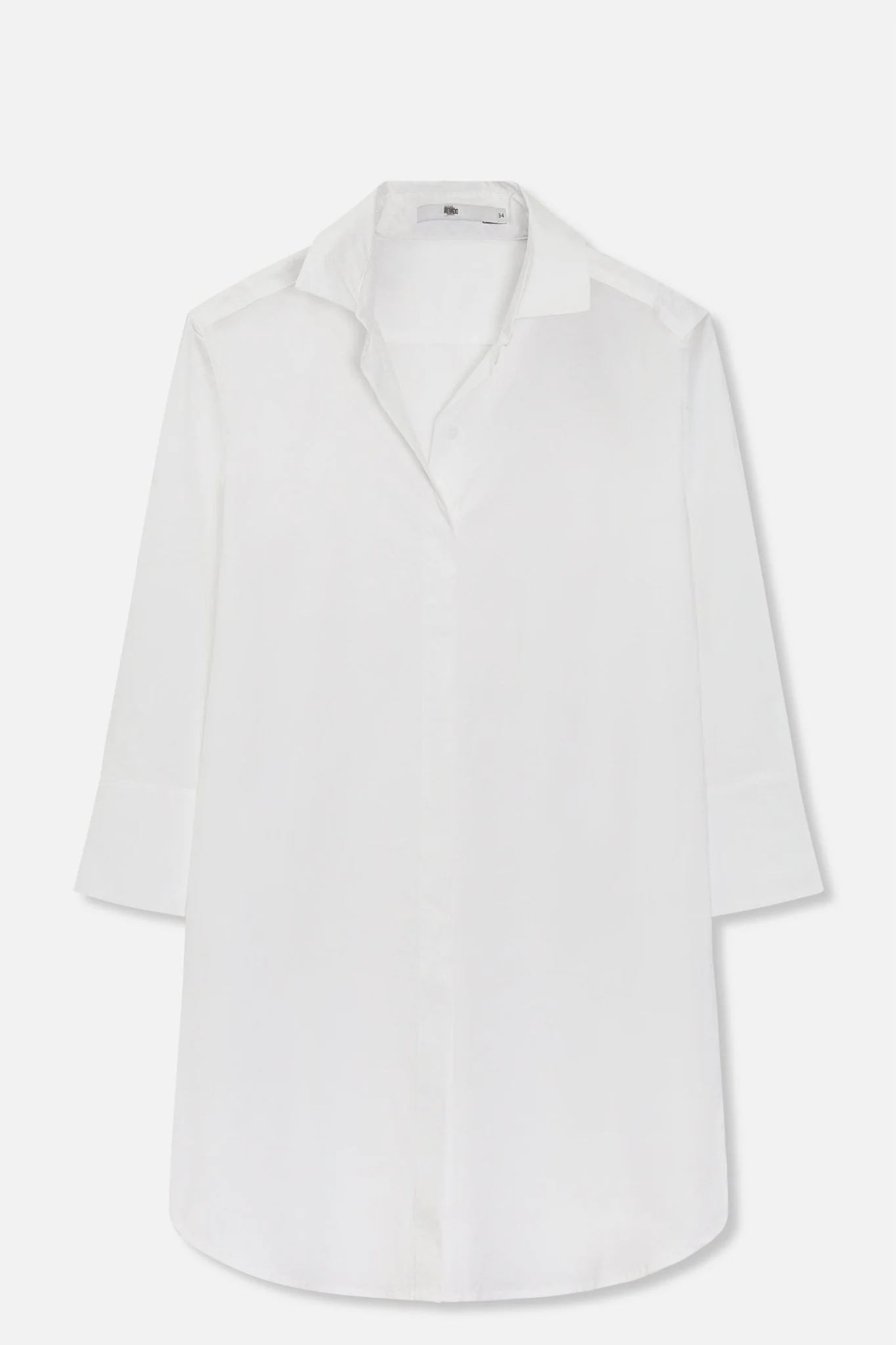 SARLA LONG BUTTON DOWN SHIRT IN ITALIAN POPLIN - Image 5