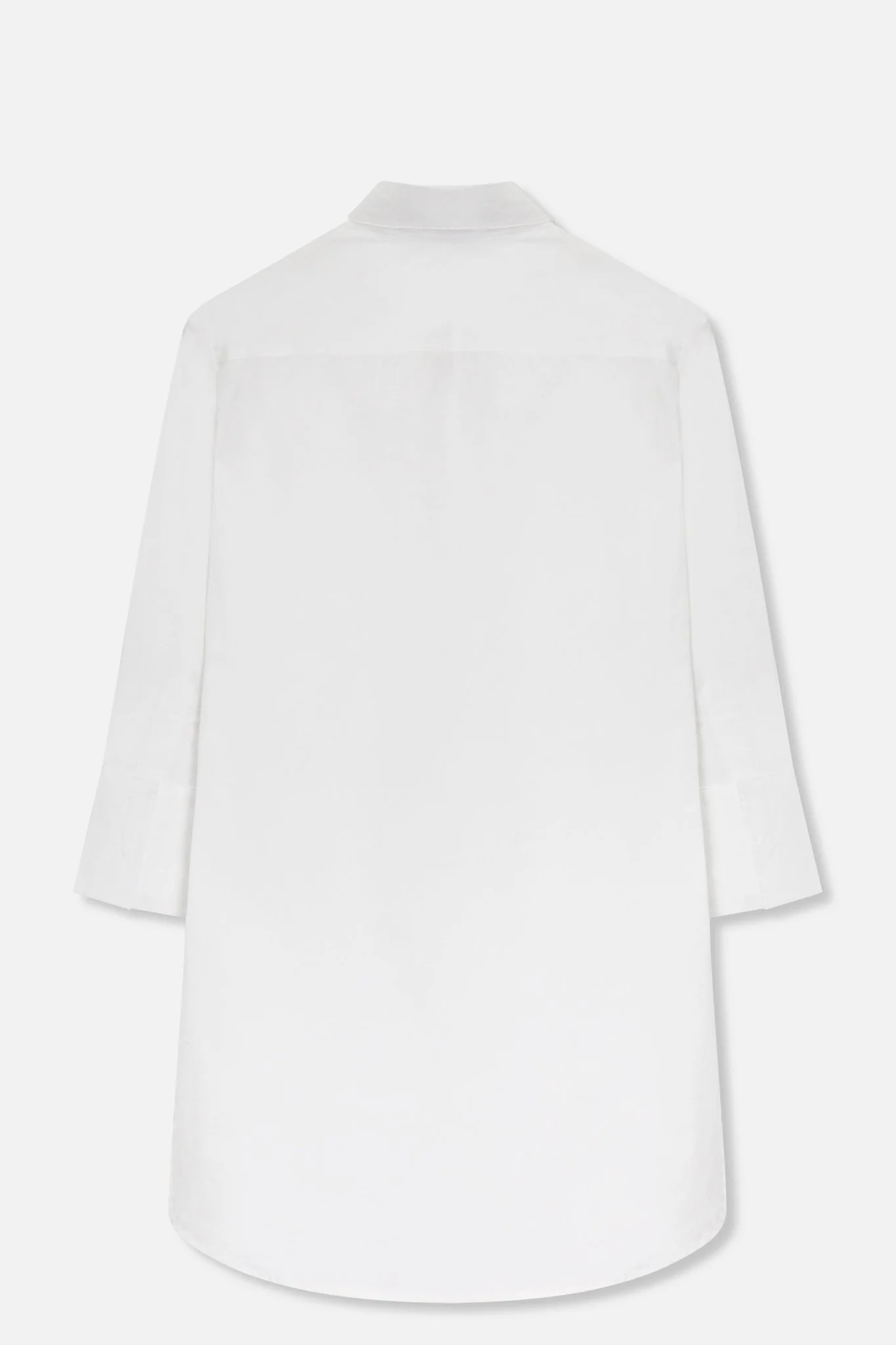 SARLA LONG BUTTON DOWN SHIRT IN ITALIAN POPLIN - Image 7