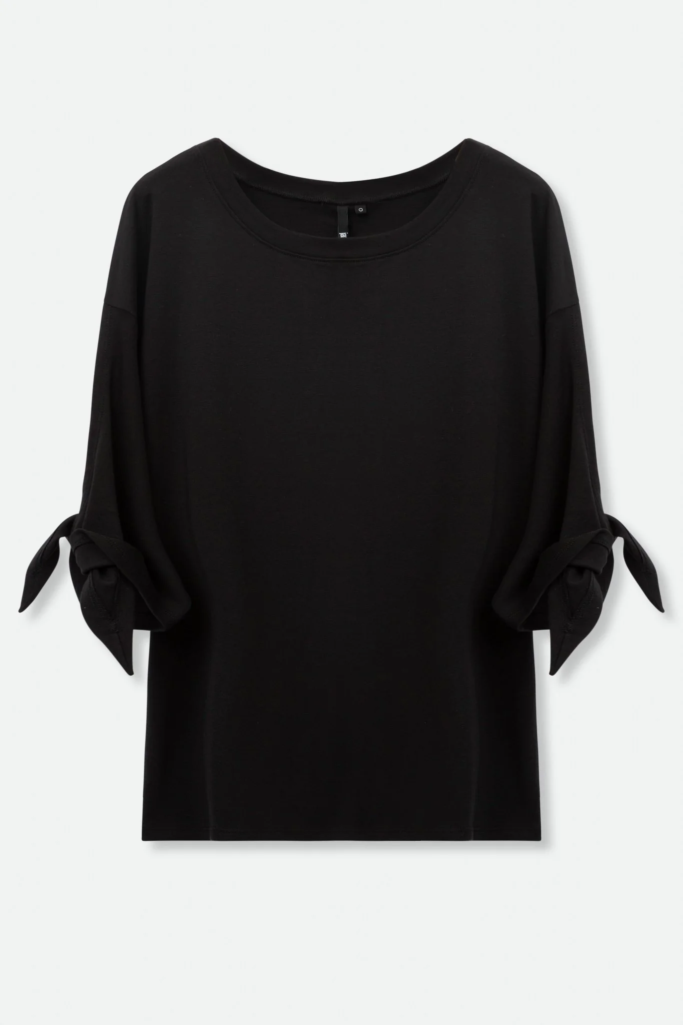 BOATNECK TIE-SLEEVE TOP IN PIMA COTTON STRETCH - Image 9