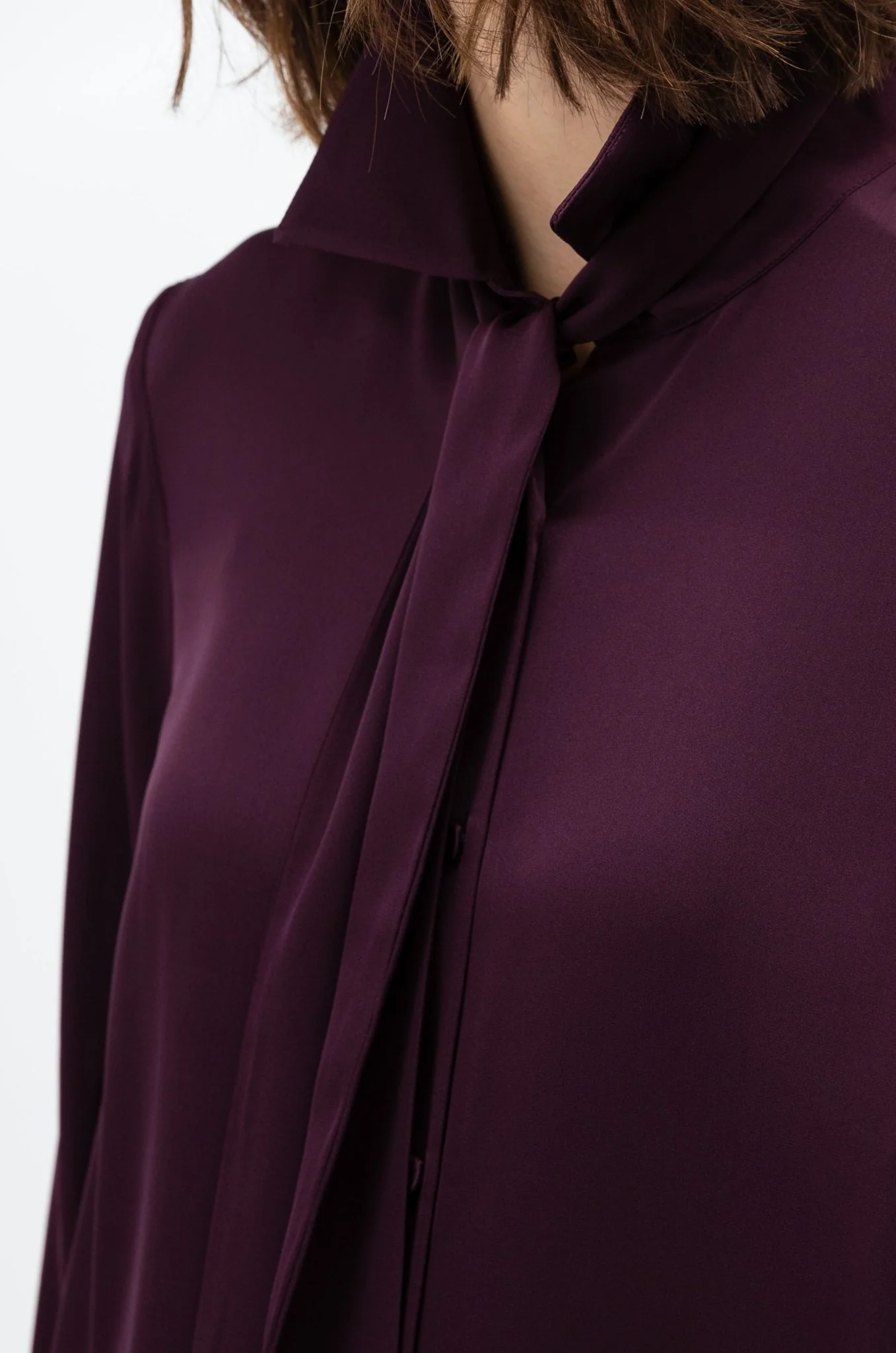 RENEE TIE DETAIL BLOUSE IN STRETCH SILK GEORGETTE - Image 9