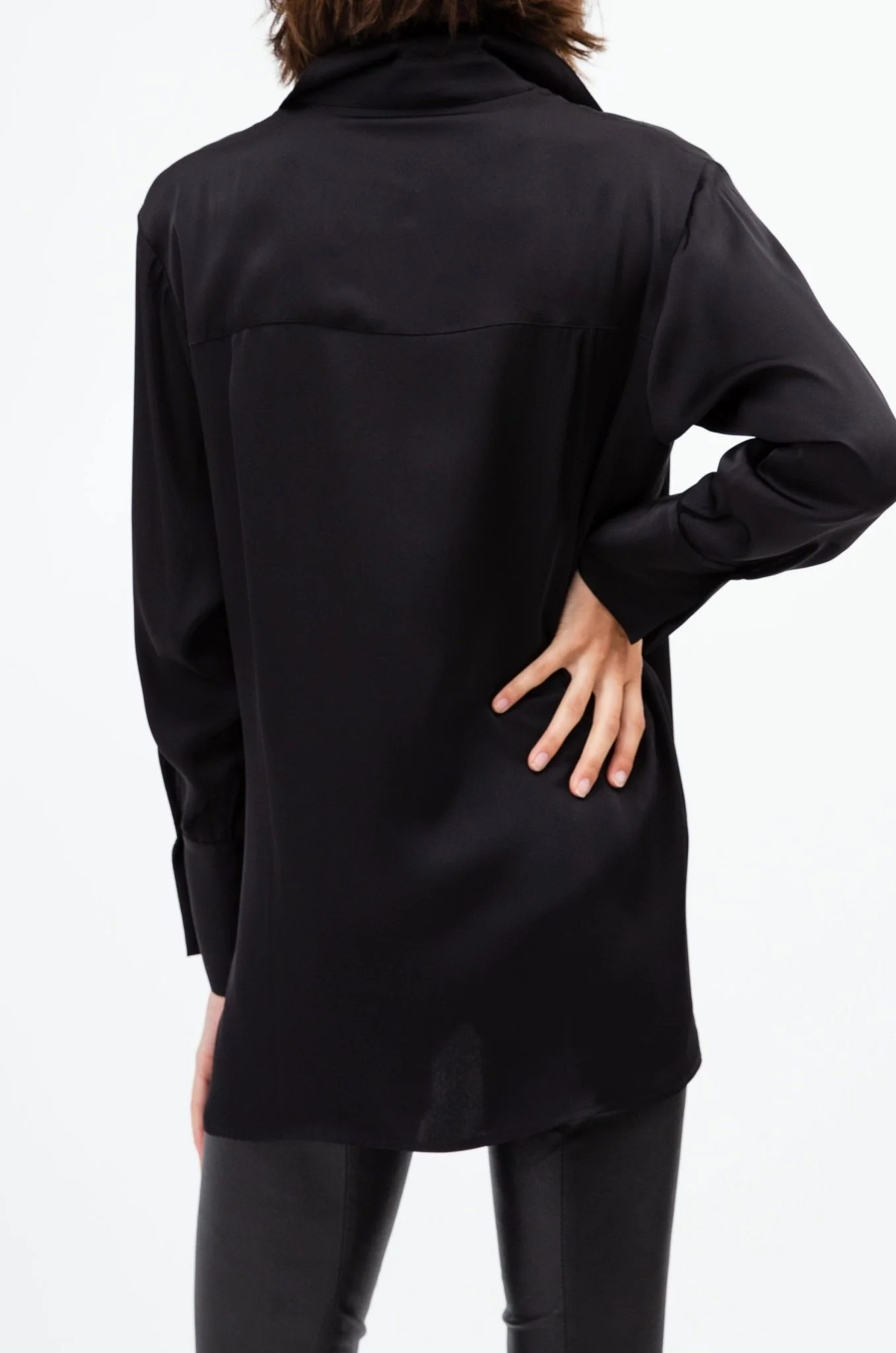 VIVIENNE SHIRT IN STRETCH SILK GEORGETTE - Image 4