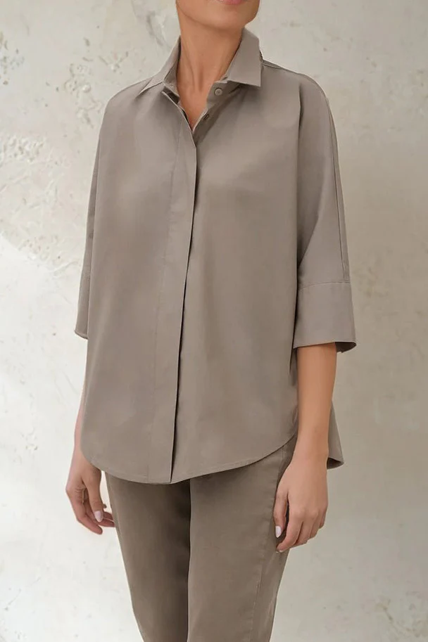 SAHANA DOLMAN SHIRT IN COTTON POPLIN - Image 23