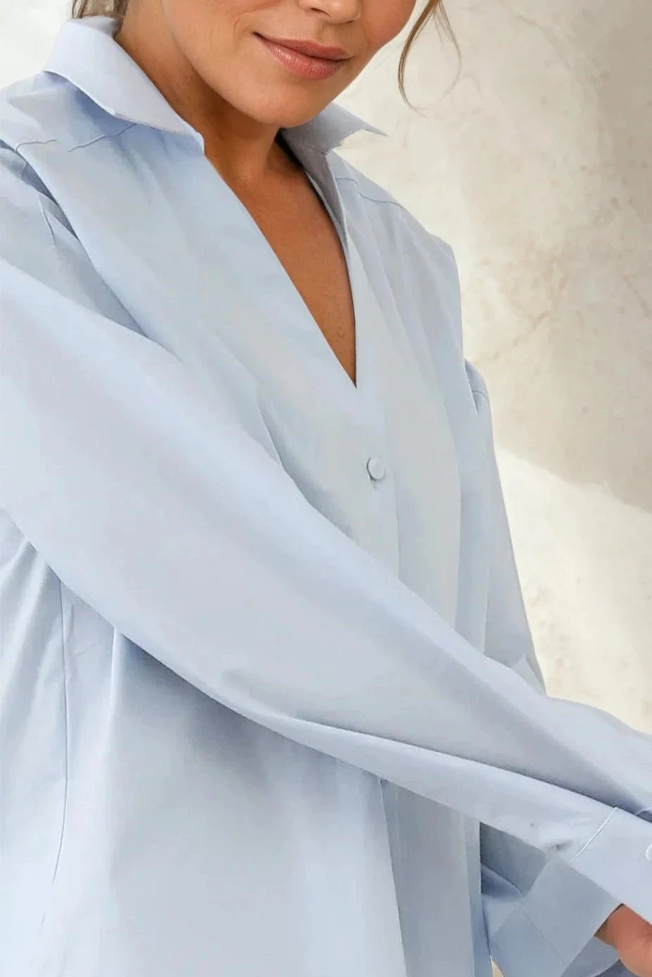 MARY DOLMAN SHIRT IN ITALIAN COTTON STRETCH - Image 7