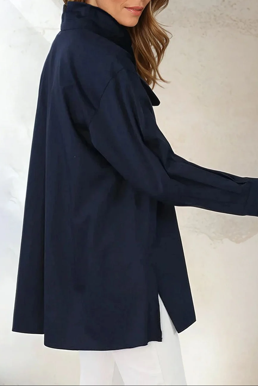 ADRIA SHIRT IN ITALIAN COTTON POPLIN STRETCH - Image 8