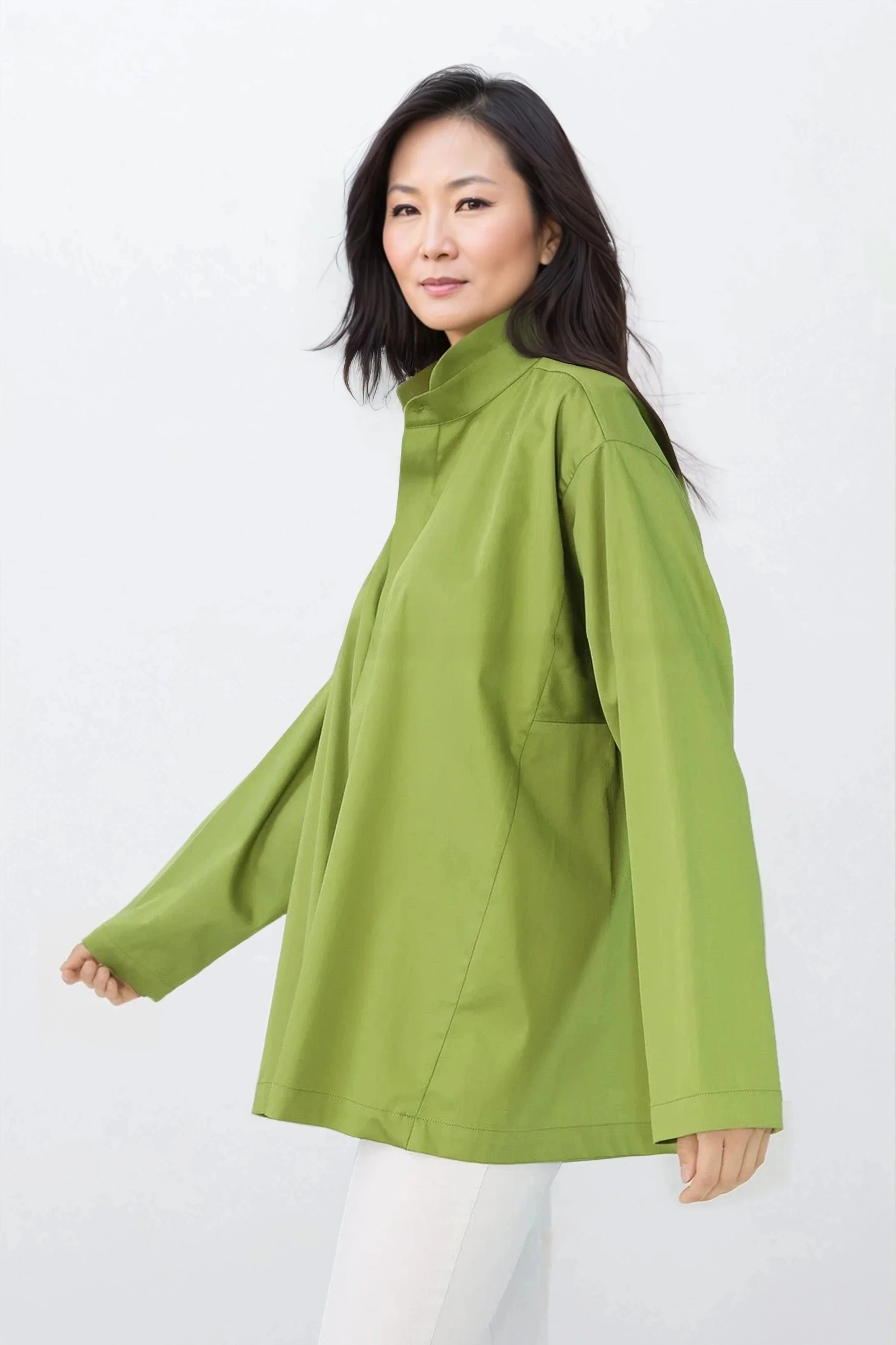 SAIGE OVERSIZE SHIRT IN ITALIAN COTTON POPLIN - Image 6