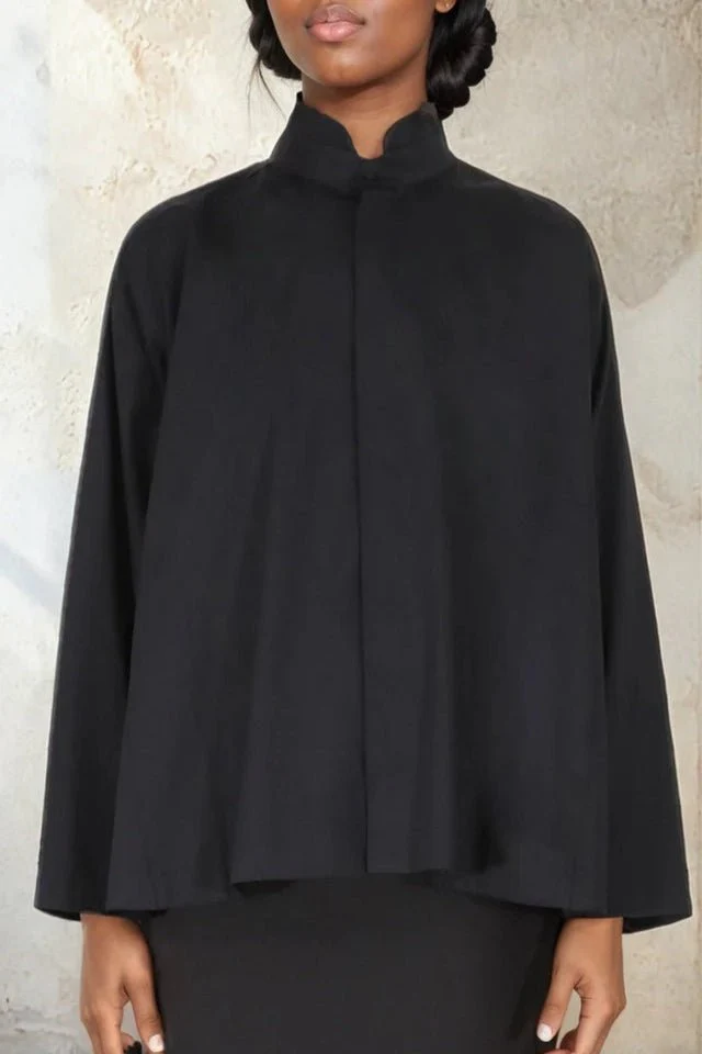 SAIGE OVERSIZE SHIRT IN ITALIAN COTTON POPLIN - Image 8