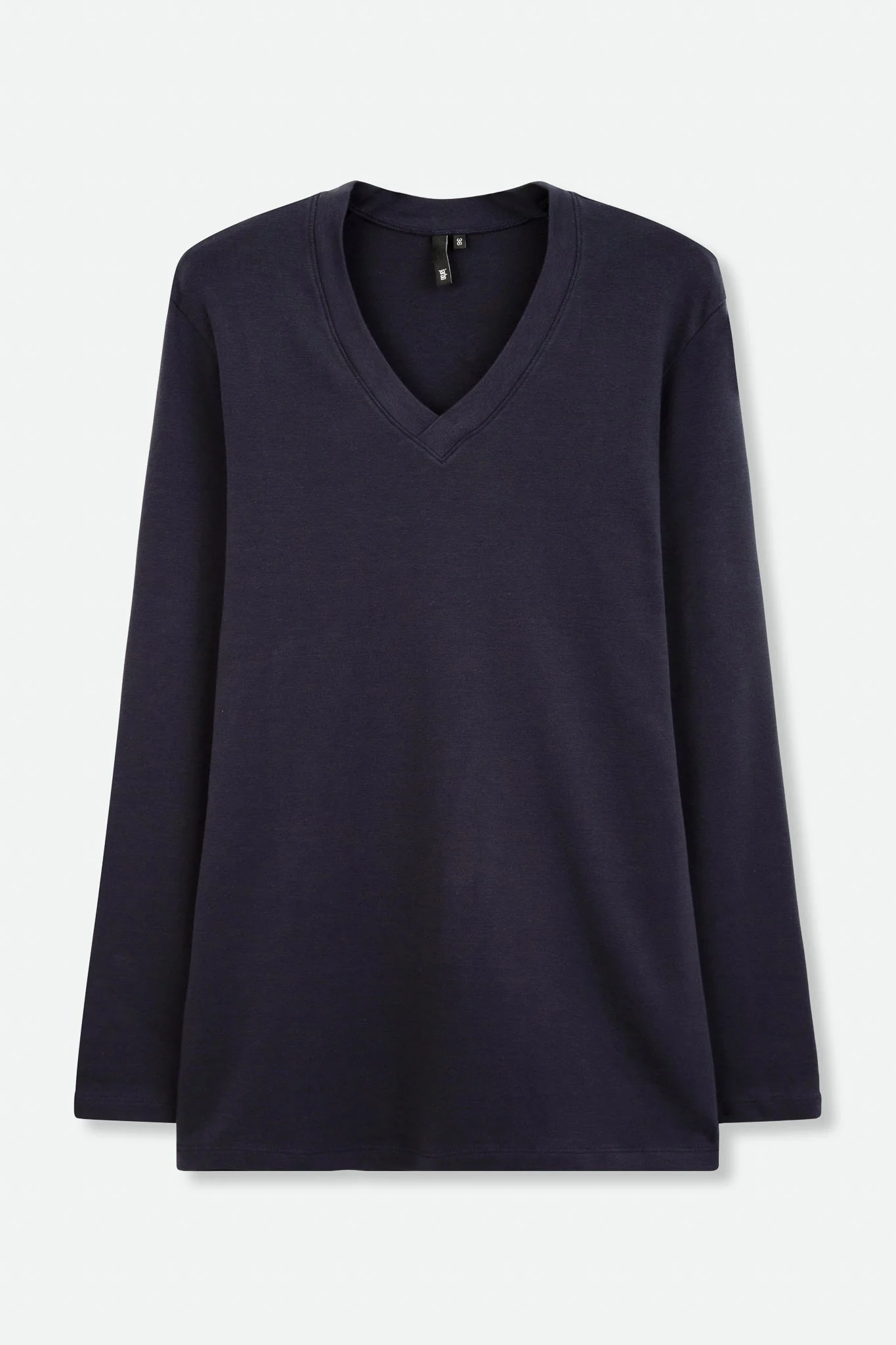 A LINE V NECK LONG SLEEVE IN PIMA COTTON STRETCH - Image 2