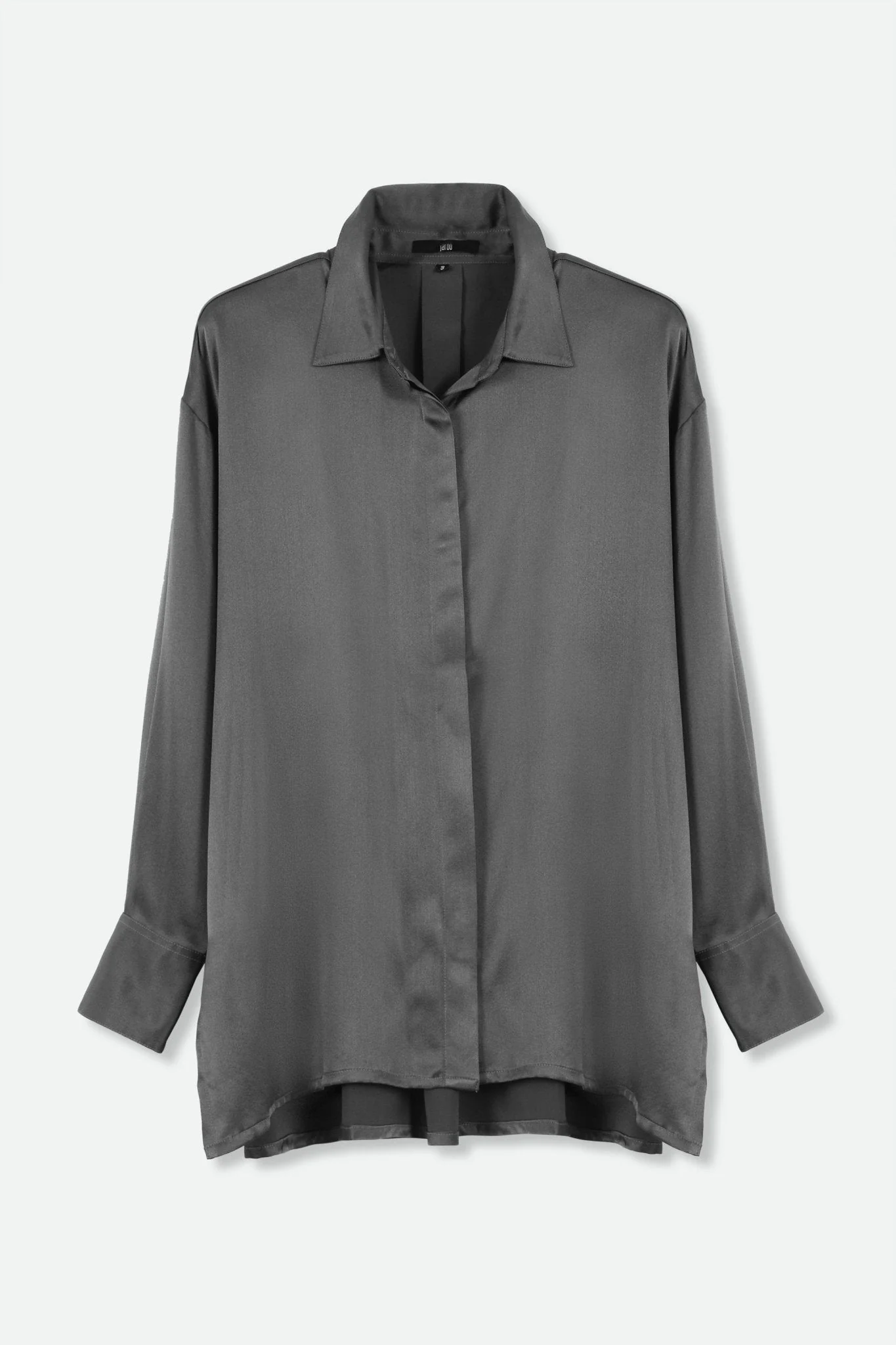 ADRIA SHIRT IN STRETCH SILK CHARMEUSE - Image 2