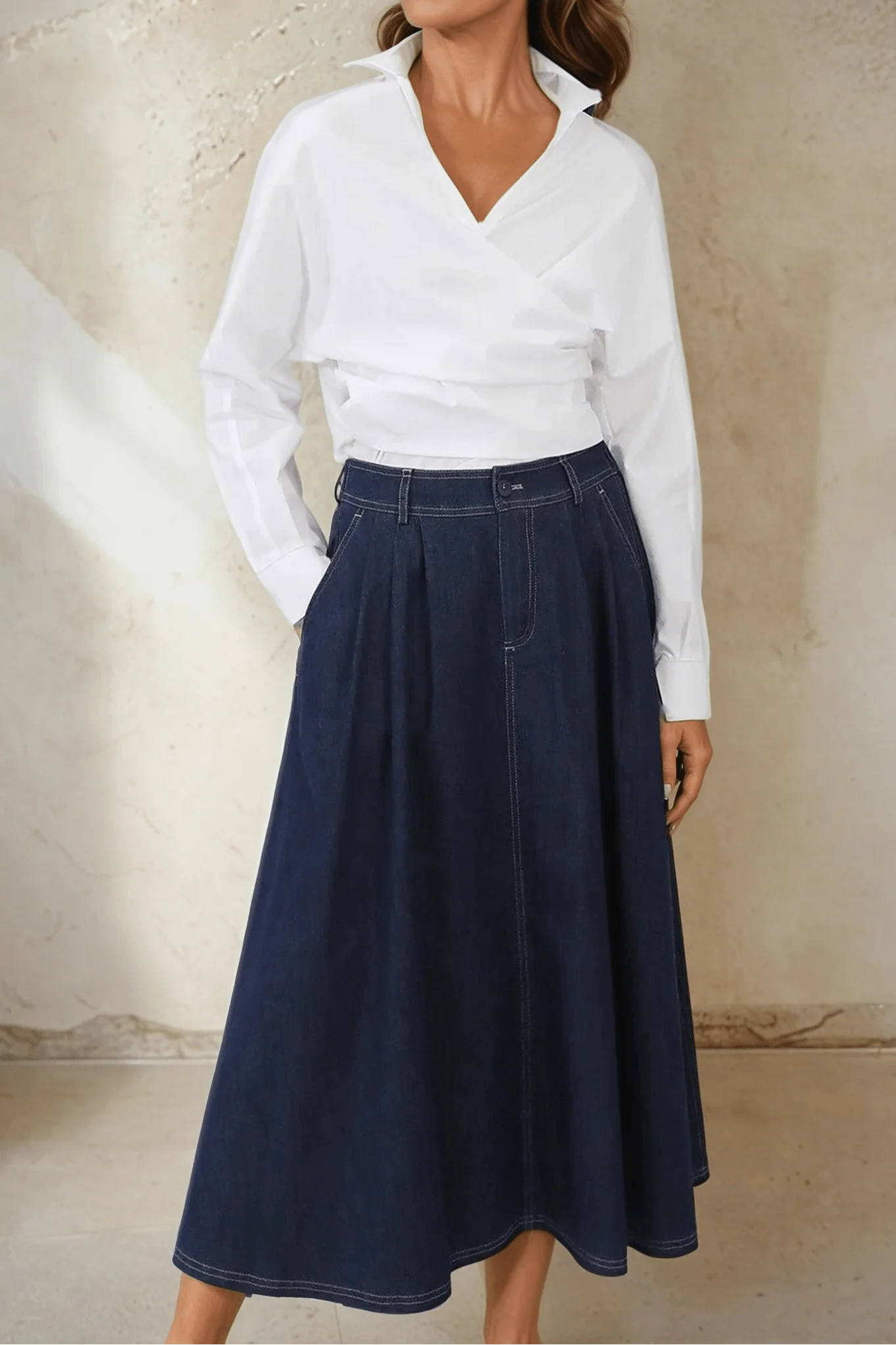 LEA SKIRT IN ITALIAN DENIM