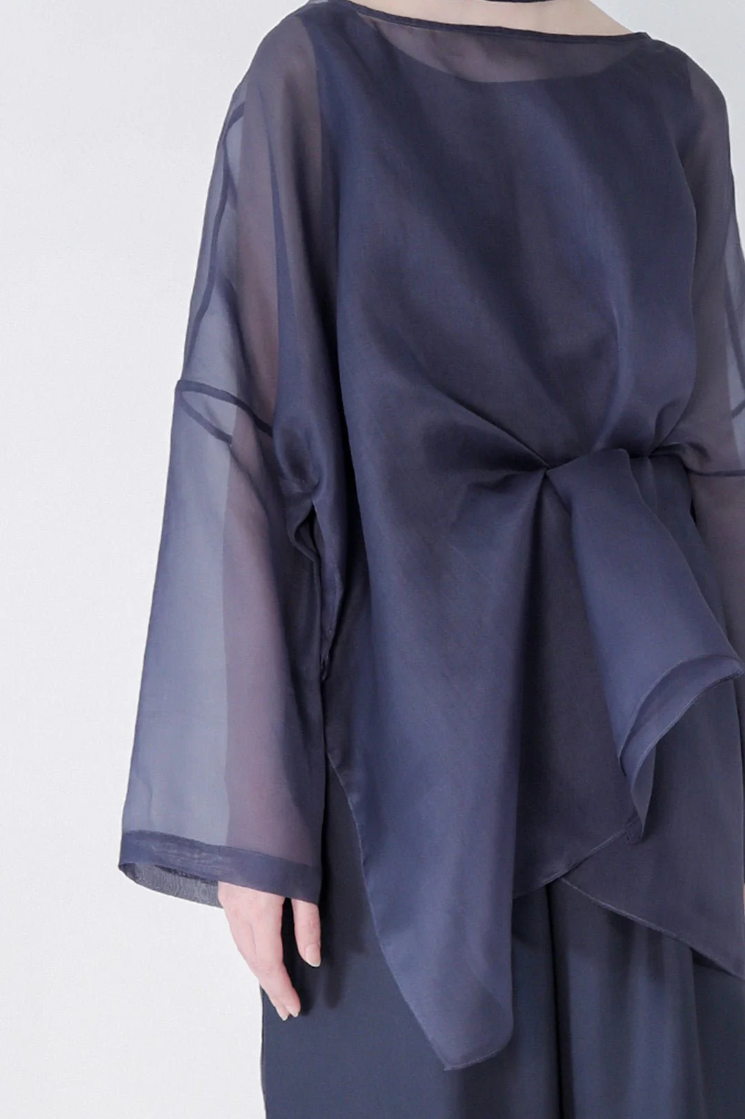 SAMIRA ONE-SIZE TUNIC IN SILK ORGANZA - Image 3