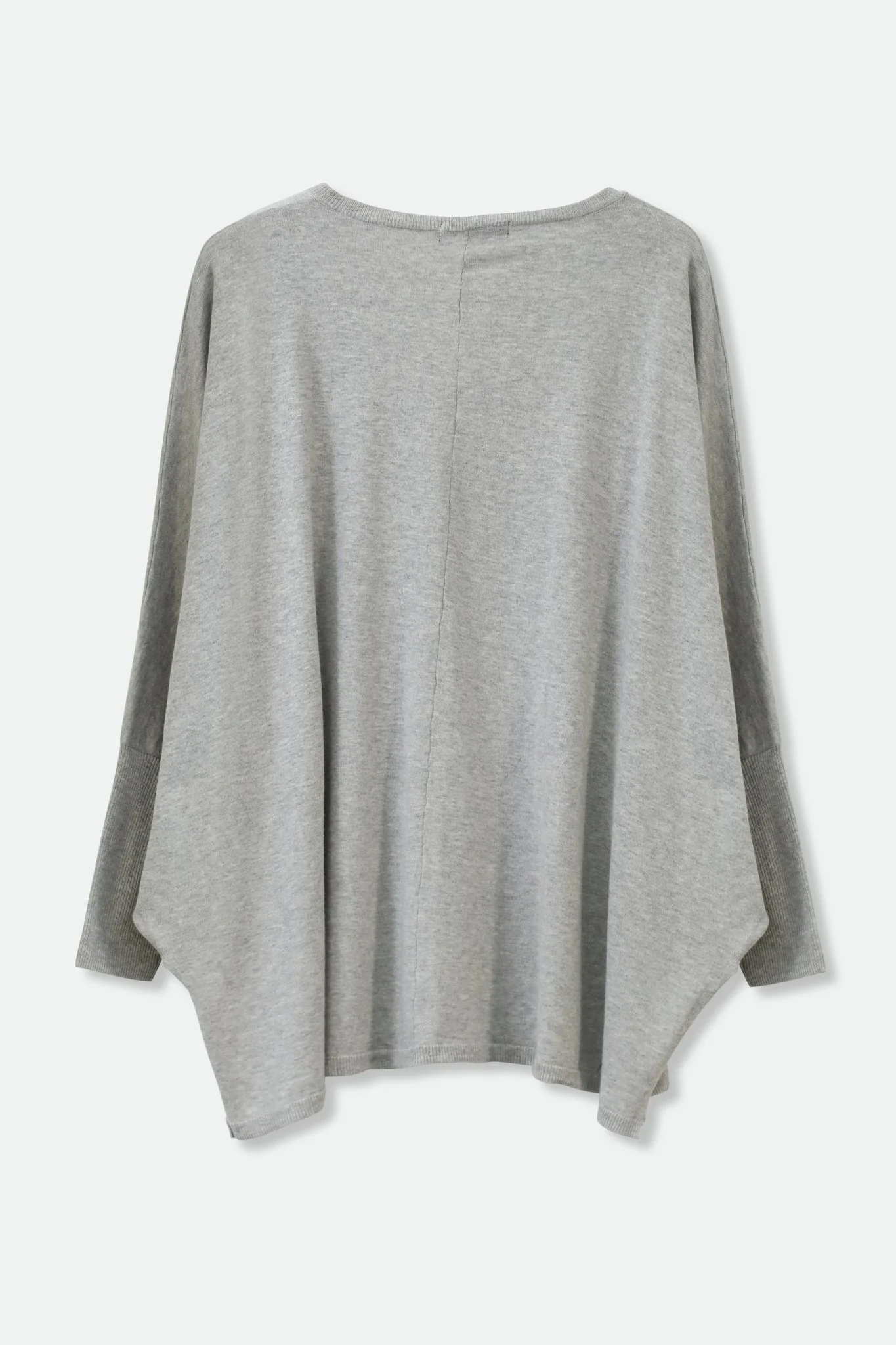 LIMITED EDITION LENA LONG SLEEVE V-NECK PONCHO IN PIMA COTTON KNIT - Image 2