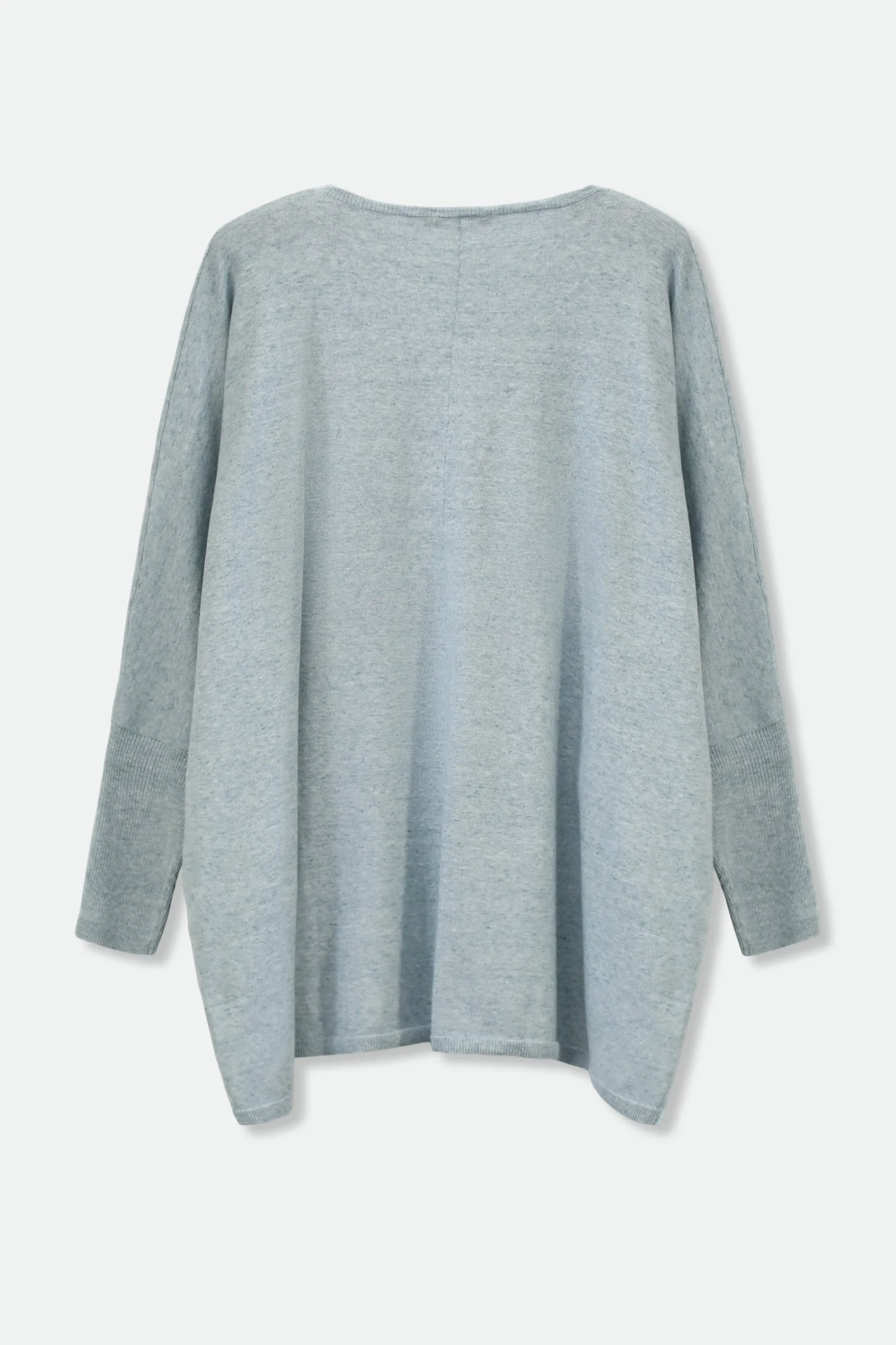 LIMITED EDITION LENA LONG SLEEVE V-NECK PONCHO IN PIMA COTTON KNIT - Image 5