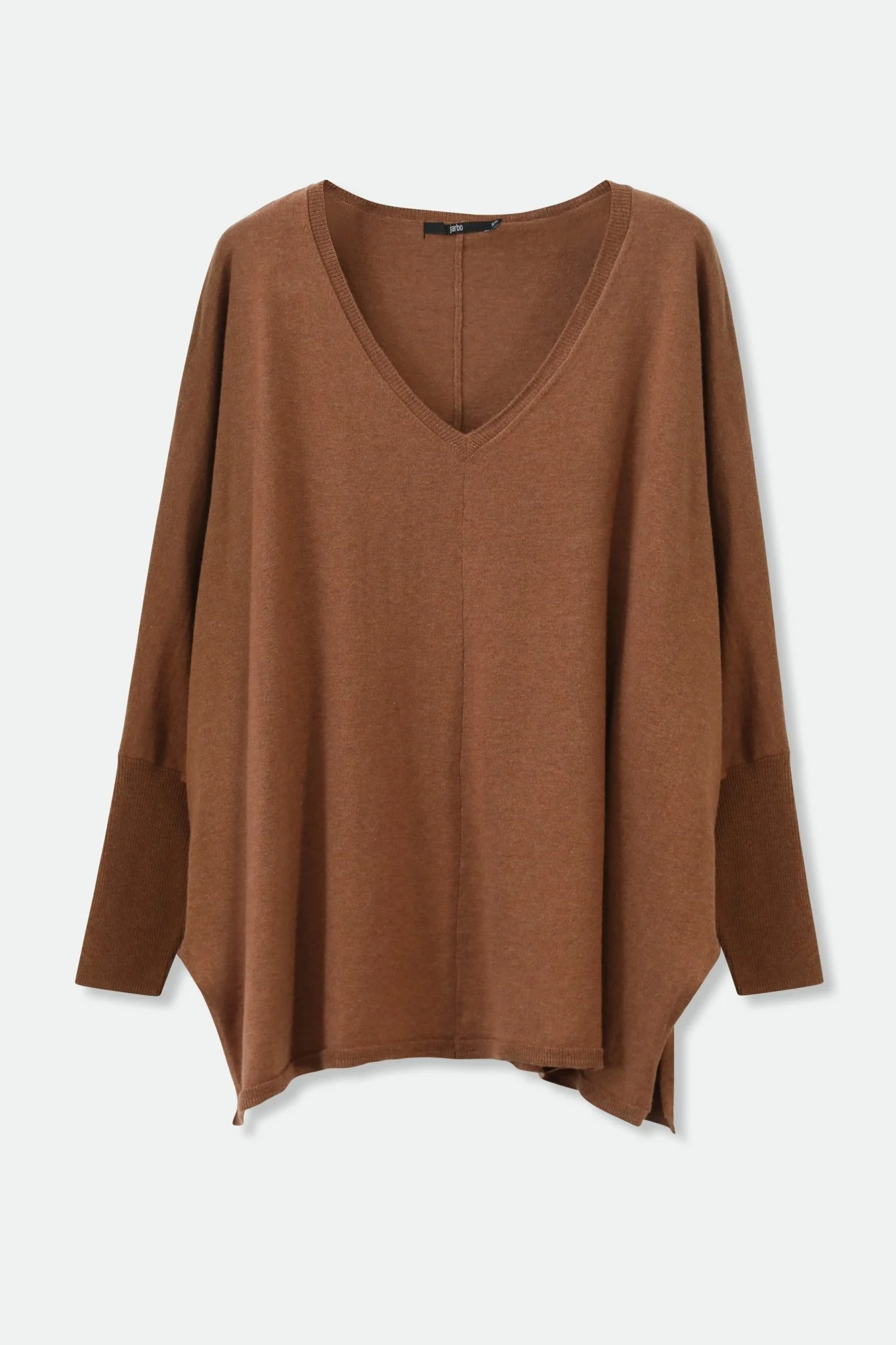 LIMITED EDITION LENA LONG SLEEVE V-NECK PONCHO IN PIMA COTTON KNIT - Image 7