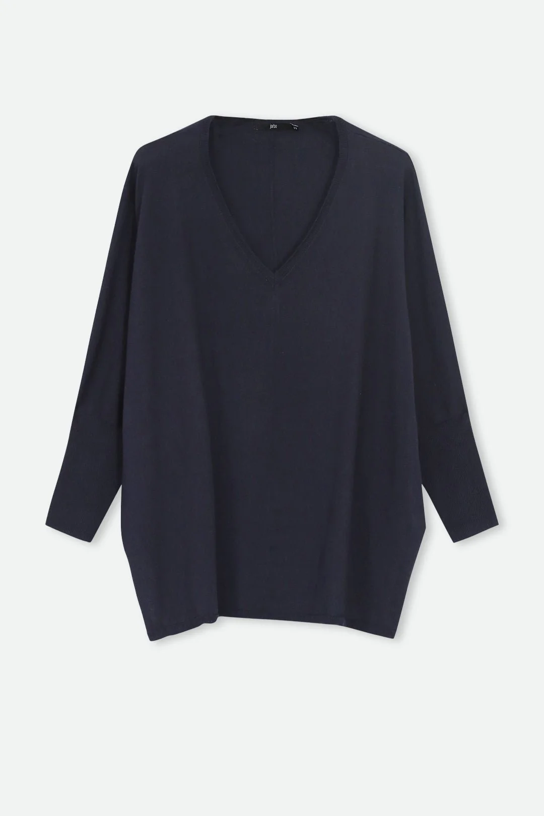 LIMITED EDITION LENA LONG SLEEVE V-NECK PONCHO IN PIMA COTTON KNIT - Image 9