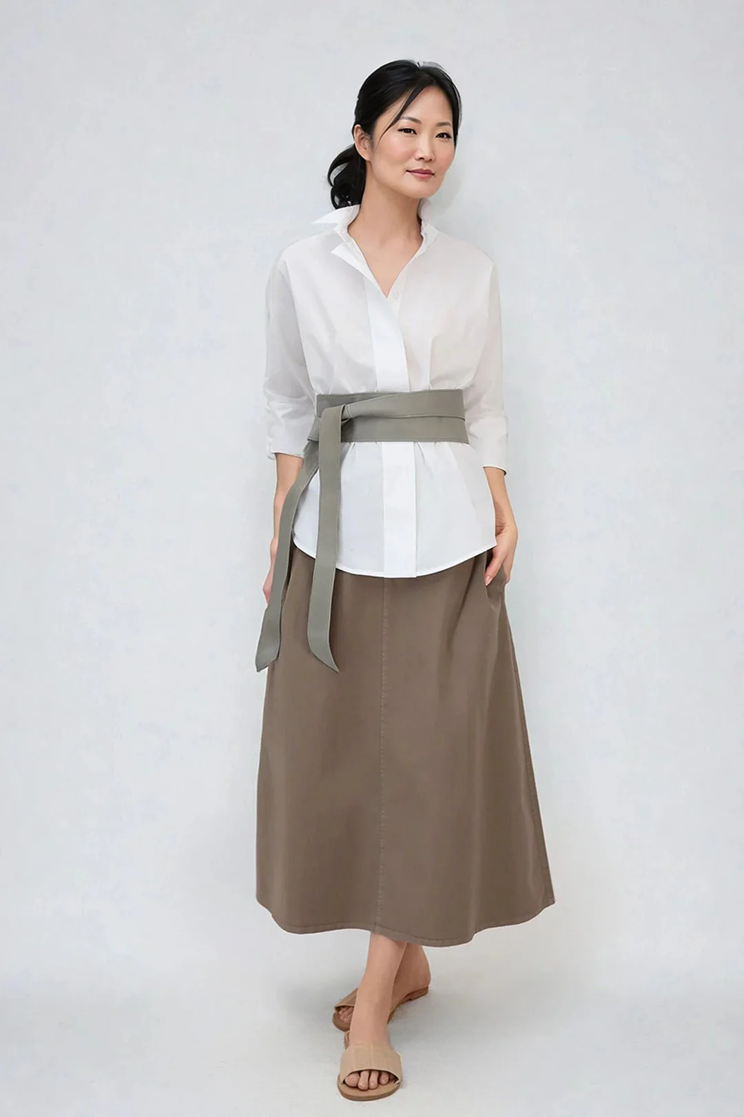 LEONE SKIRT IN GARMENT DYED ITALIAN COTTON - Image 10