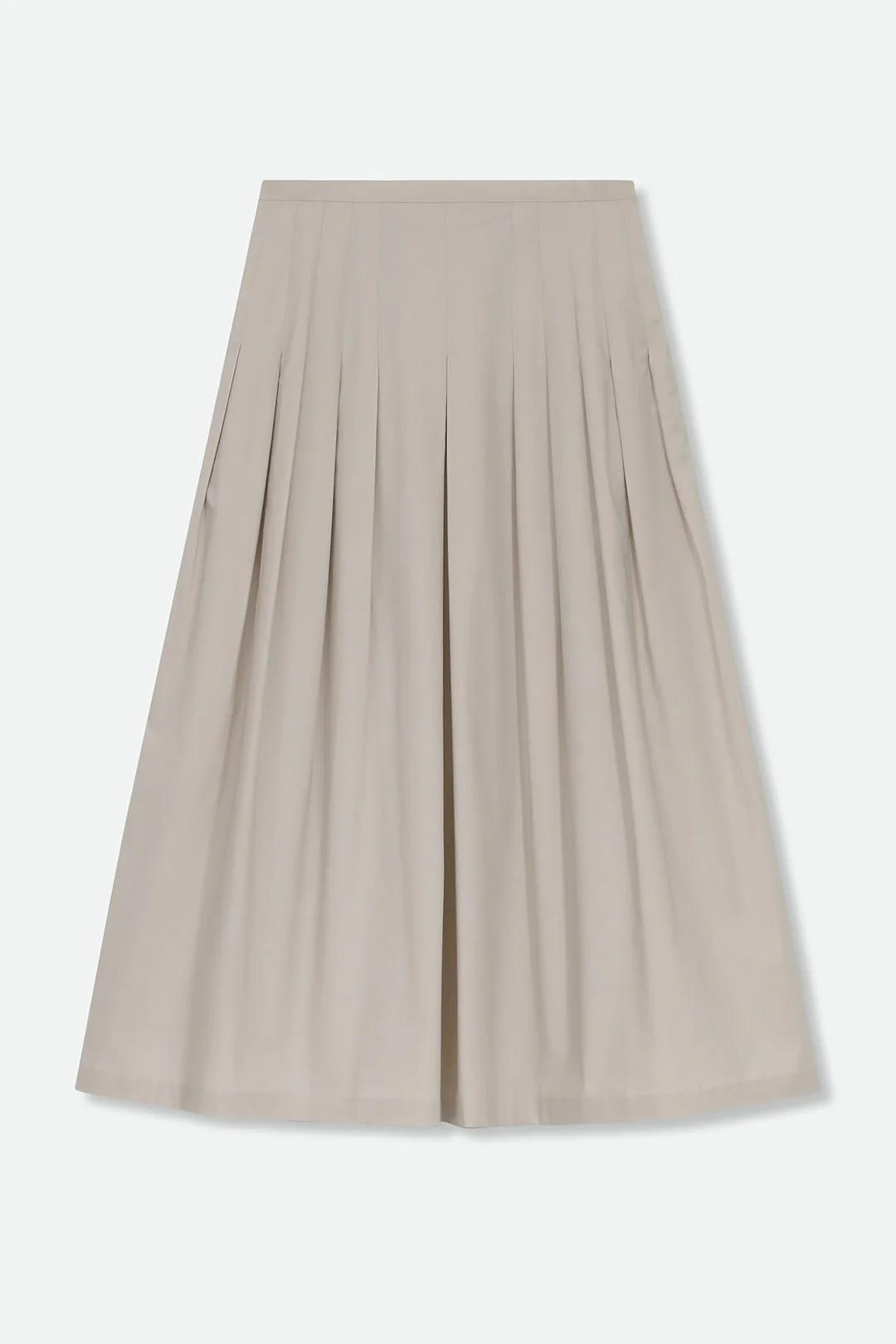 LILOU PLEATED SKIRT IN ITALIAN POPLIN STRETCH - Image 2