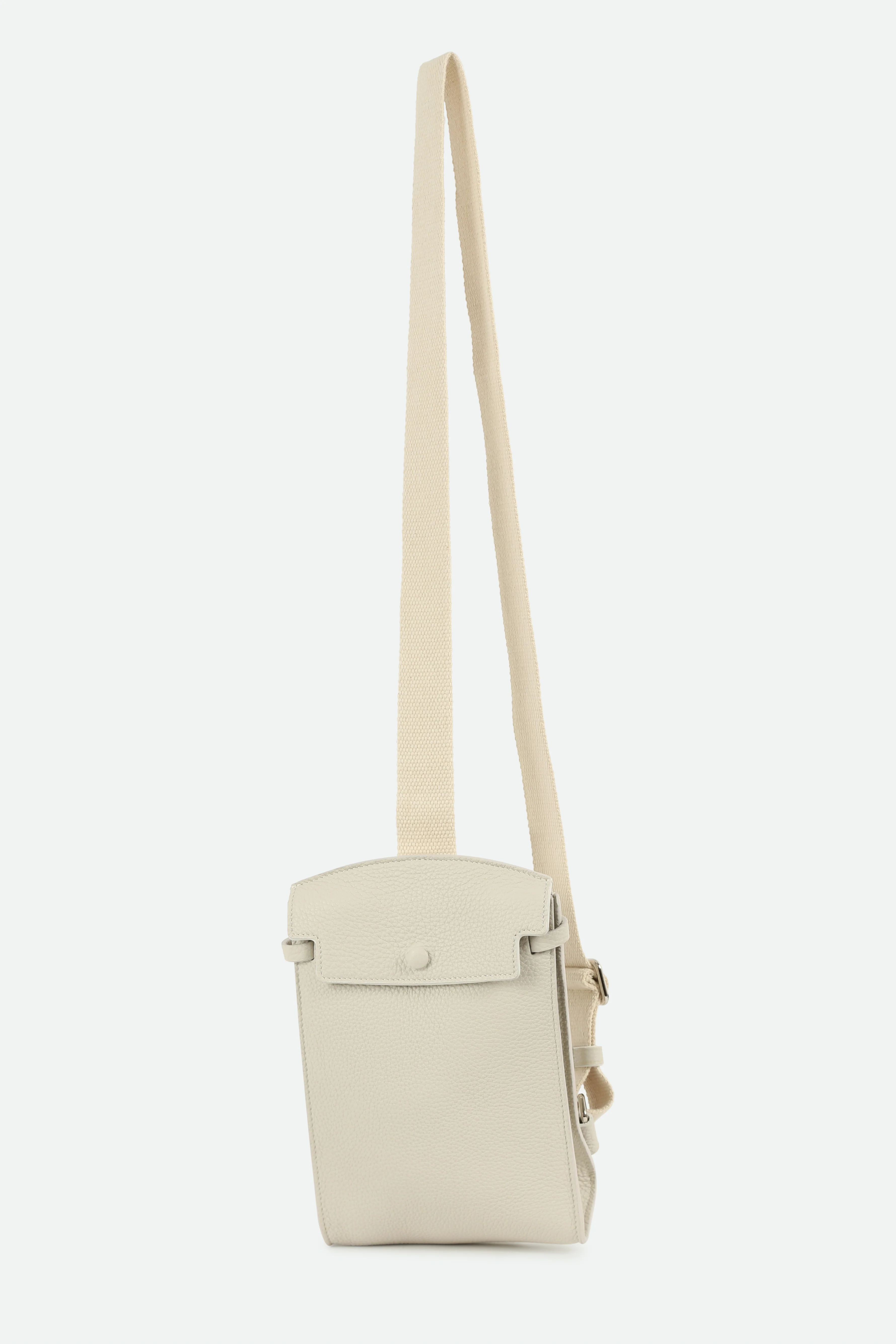 MONZA ITALIAN LEATHER CROSSBODY BUTTER WHITE - Image 5