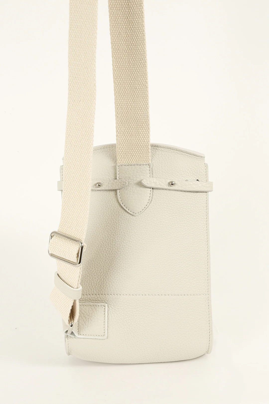MONZA ITALIAN LEATHER CROSSBODY BUTTER WHITE - Image 6