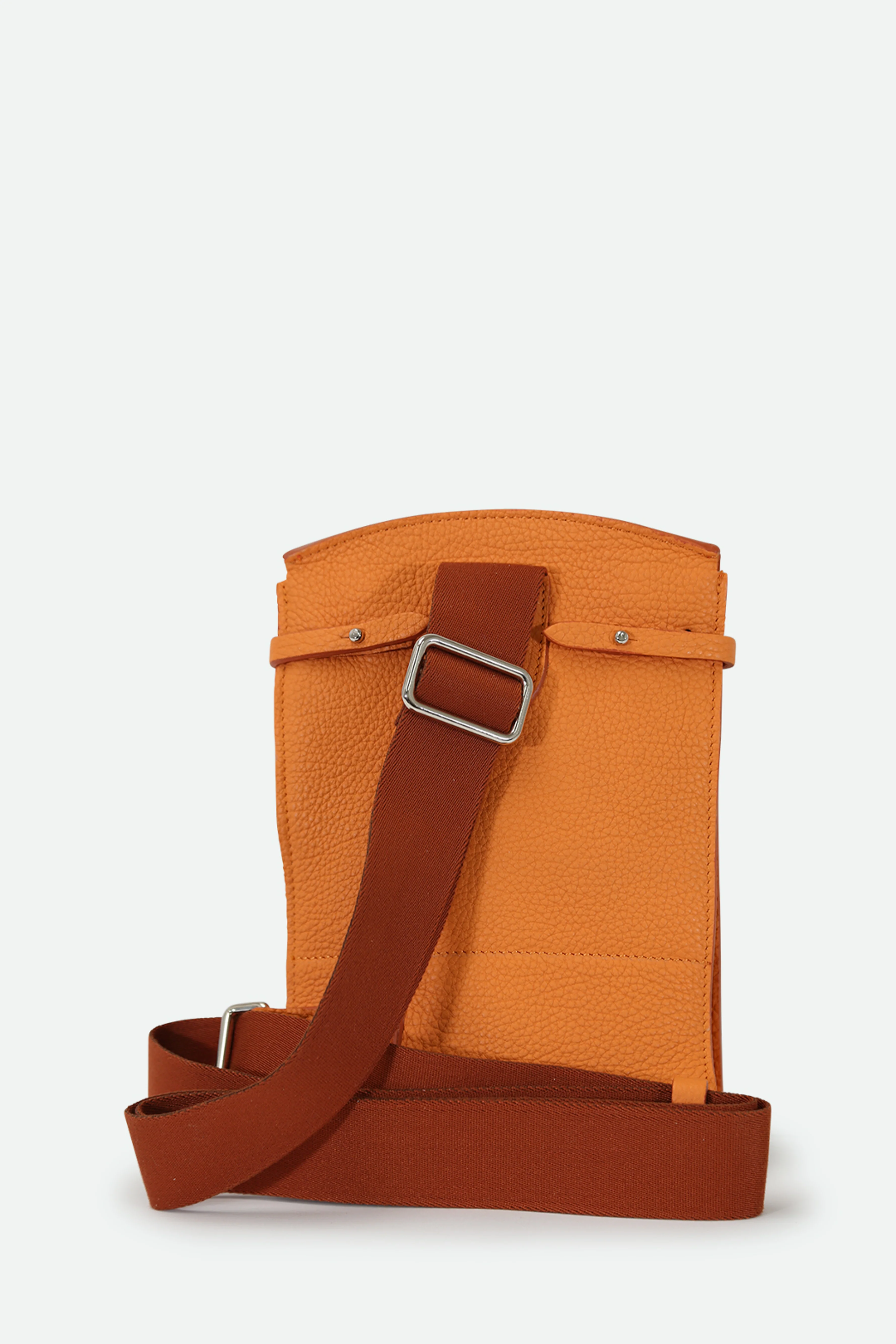 MONZA ITALIAN LEATHER CROSSBODY ORANGE - Image 3