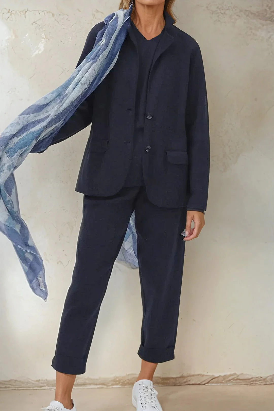 LIMITED EDITION PAIGE PANT IN DOUBLE KNIT HEATHERED PIMA STRETCH - Image 17
