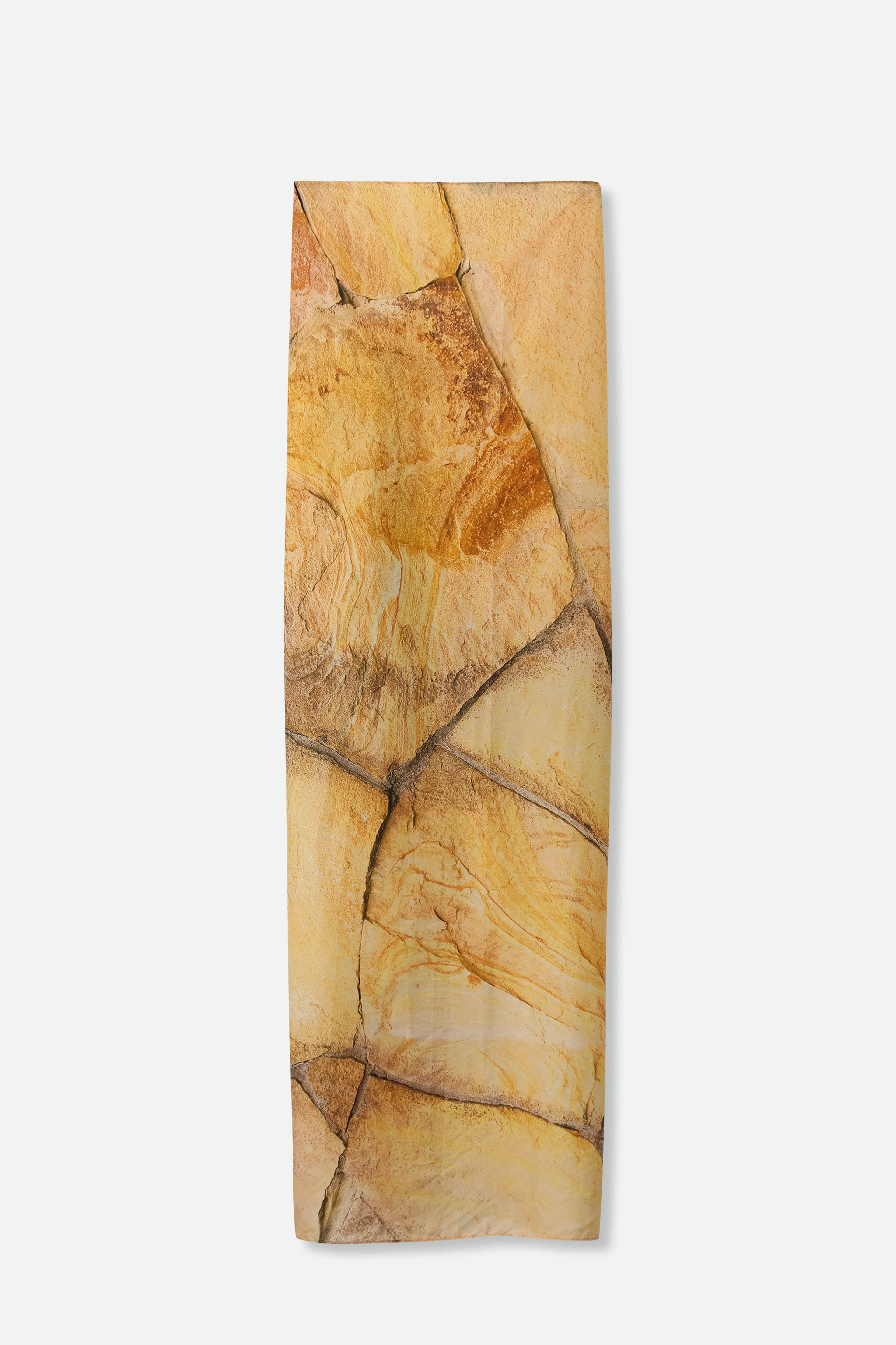 PAREO IN HAND-DYED SILK IN GOLD SAND - Image 4