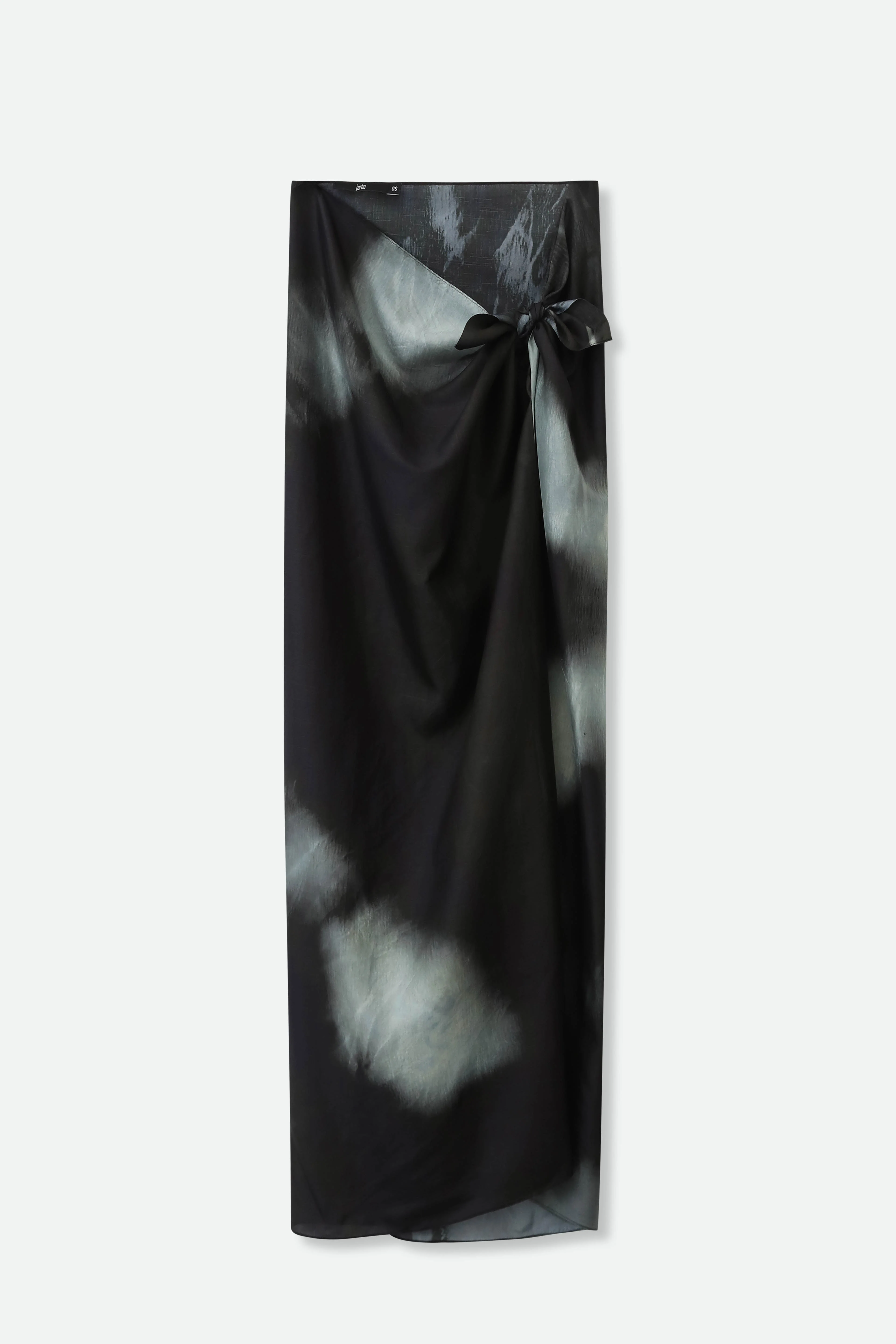 PAREO SKIRT IN HAND-DYED SILK IN NIGHT SHADOW - Image 2