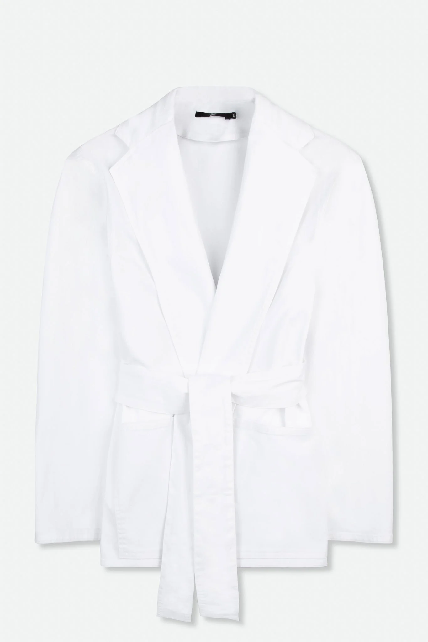 CARA PATCH POCKET JACKET IN ITALIAN BRUSHED COTTON SATEEN - Image 2