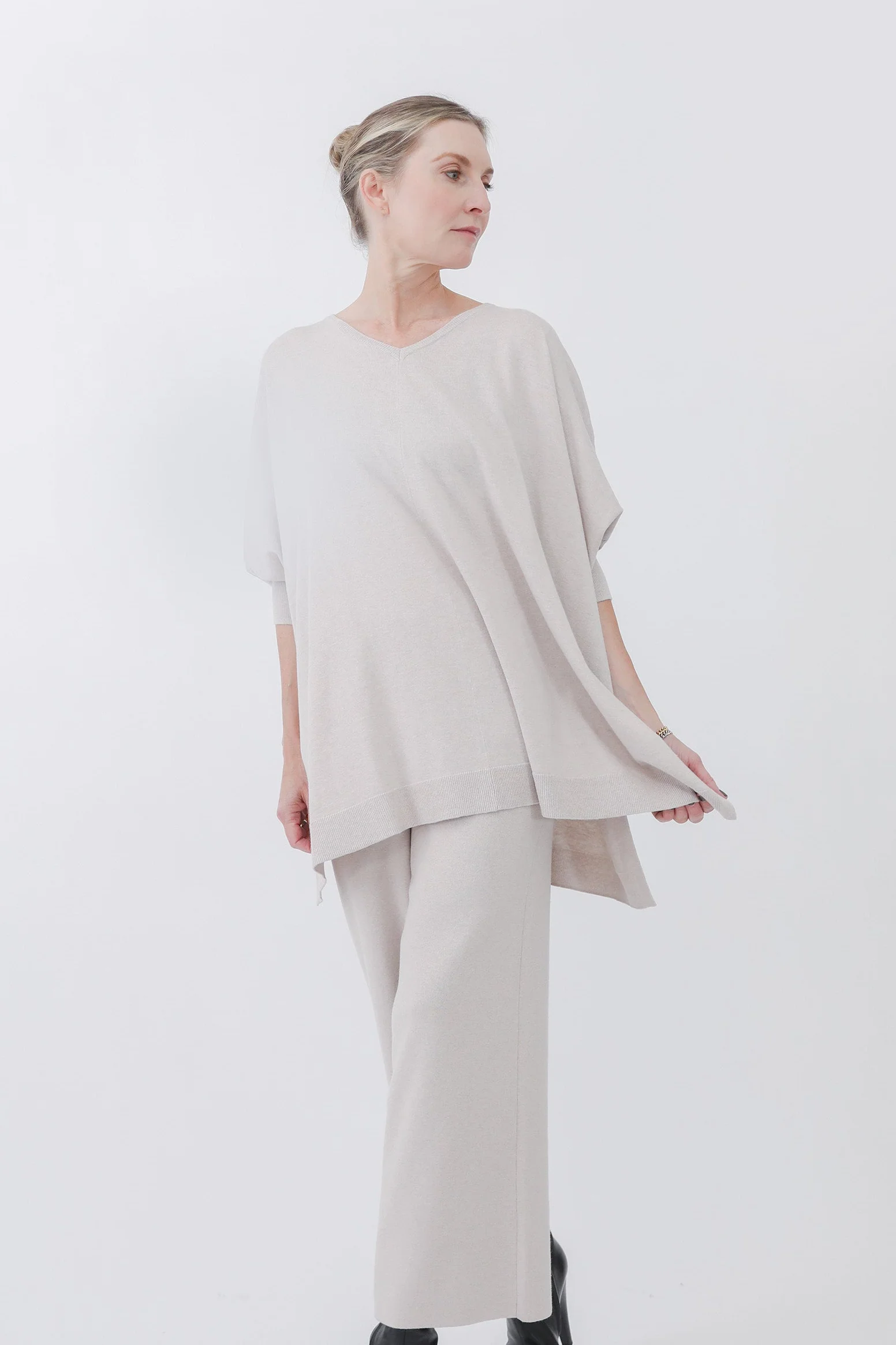 LIMITED EDITION PAYTON WIDE LEG CROP PANT IN KNIT PIMA COTTON - Image 12