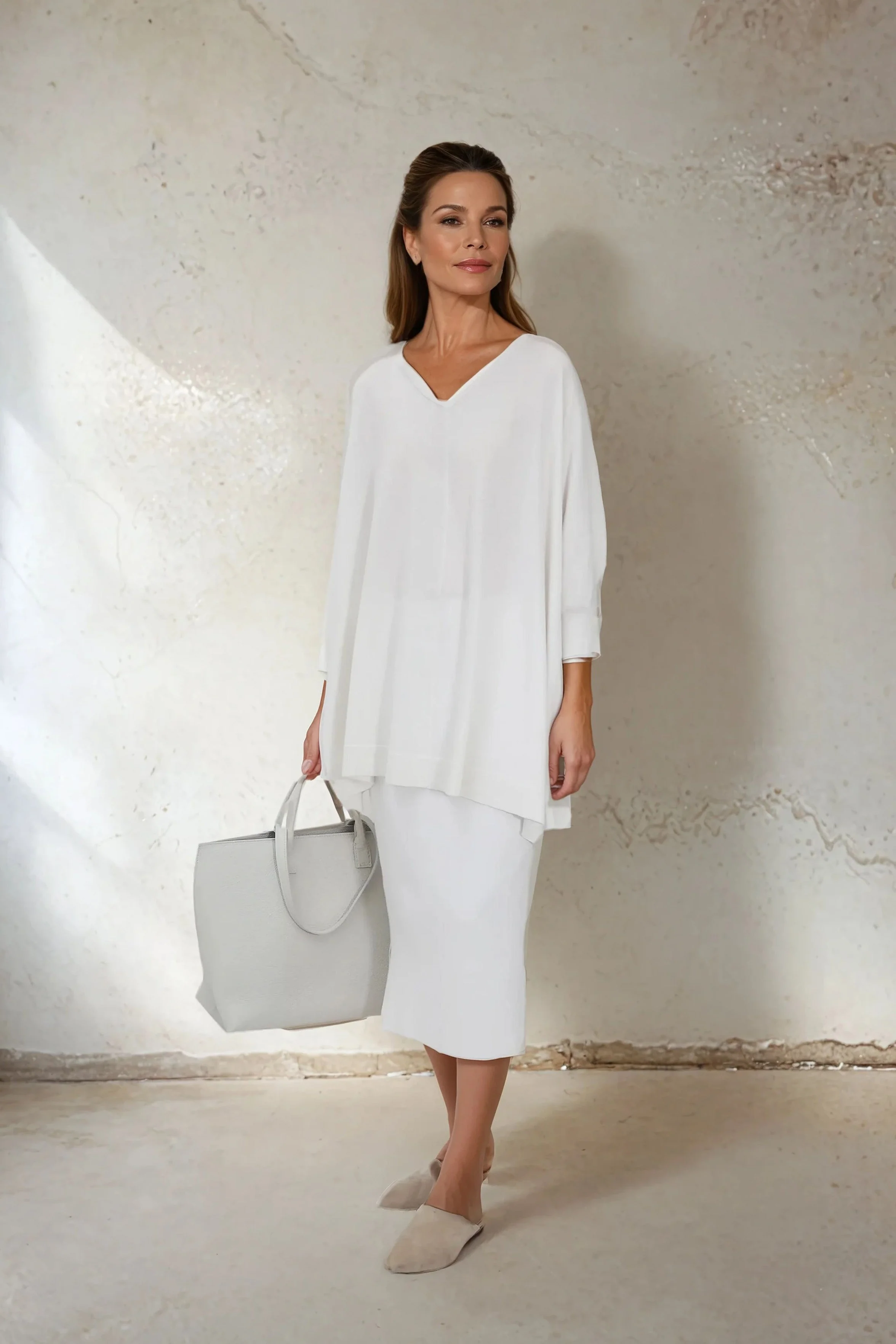 SICILY PENCIL SKIRT IN KNIT PIMA COTTON STRETCH - Image 5