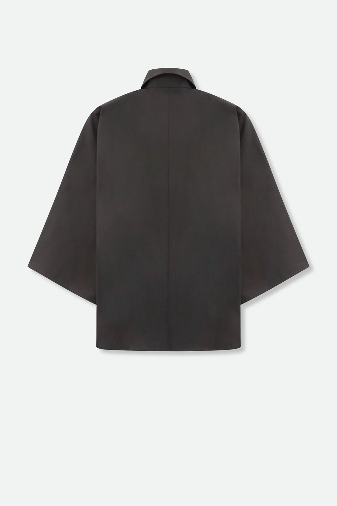 REMI KIMONO SLEEVE SHIRT IN ITALIAN COTTON STRETCH BLACK - Image 3