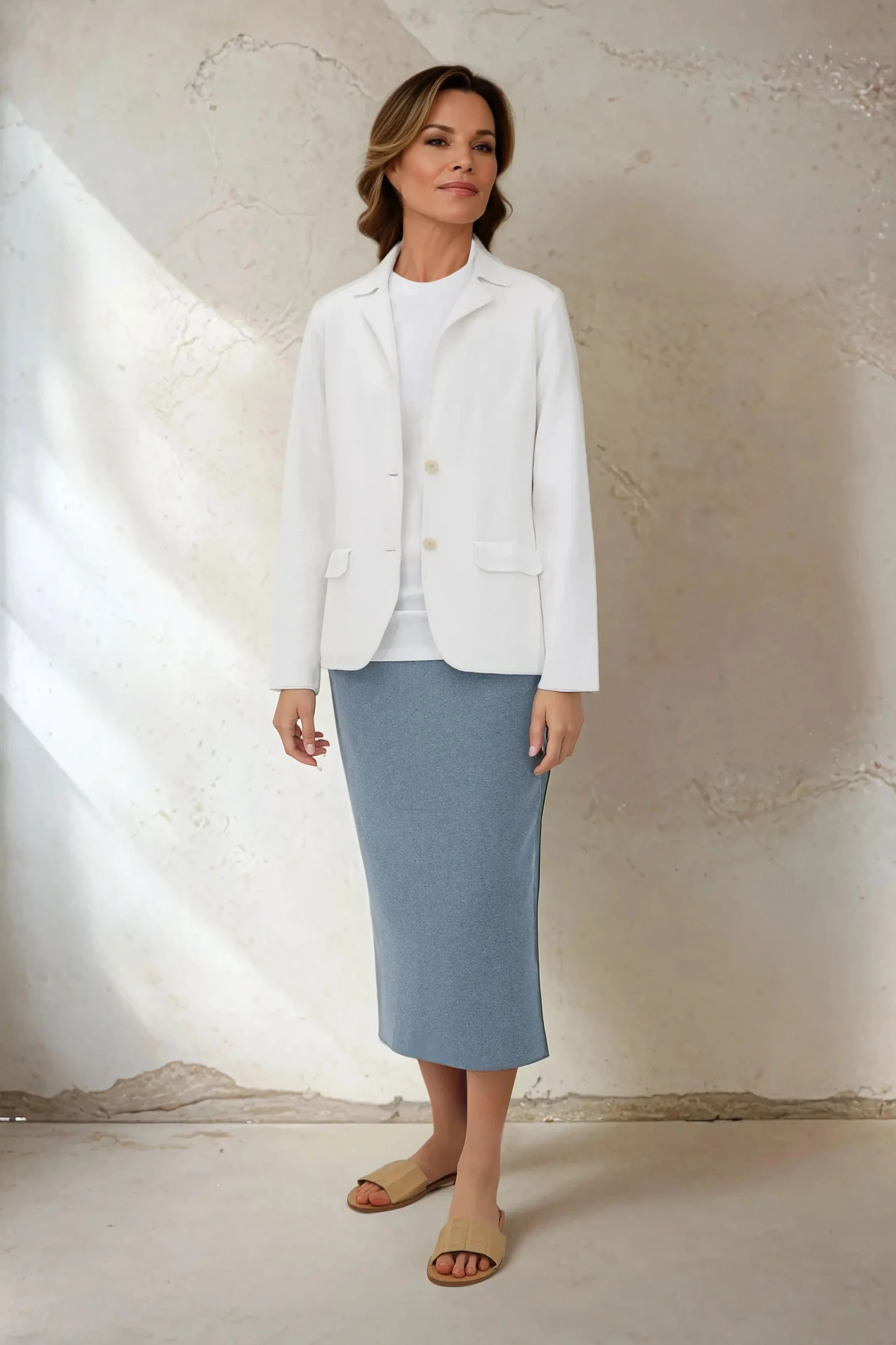 LIMITED EDITION SICILY PENCIL SKIRT IN KNIT PIMA COTTON STRETCH - Image 17