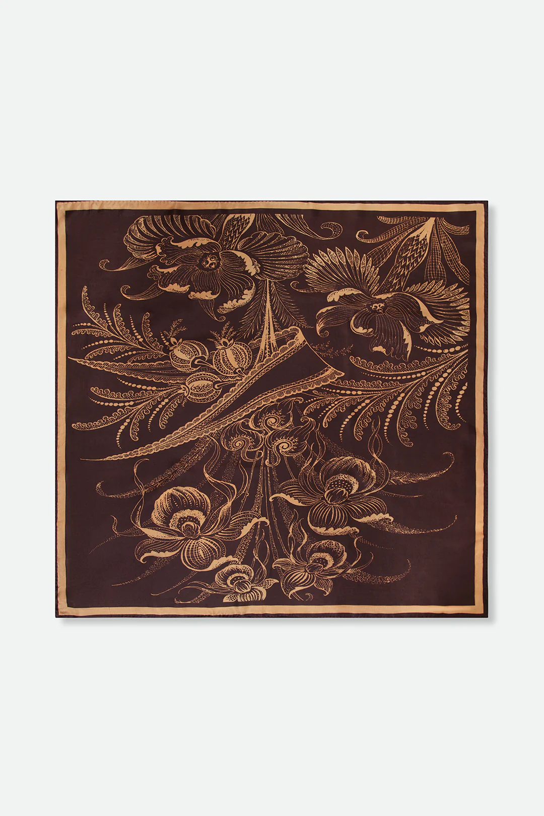 SILK TWILL SQUARE SCARF IN BAROQUE BLOOM - Image 2