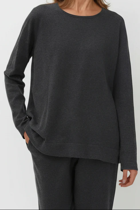 STEVIE LONG SLEEVE CREW IN KNIT PIMA COTTON - Image 4