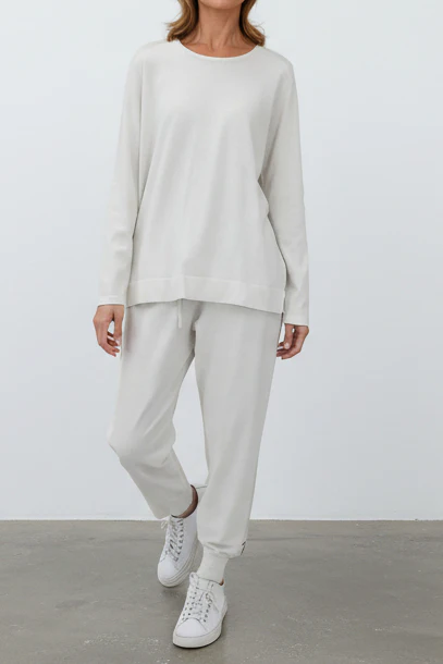 LIMITED EDITION STEVIE LONG SLEEVE CREW IN KNIT PIMA COTTON - Image 2