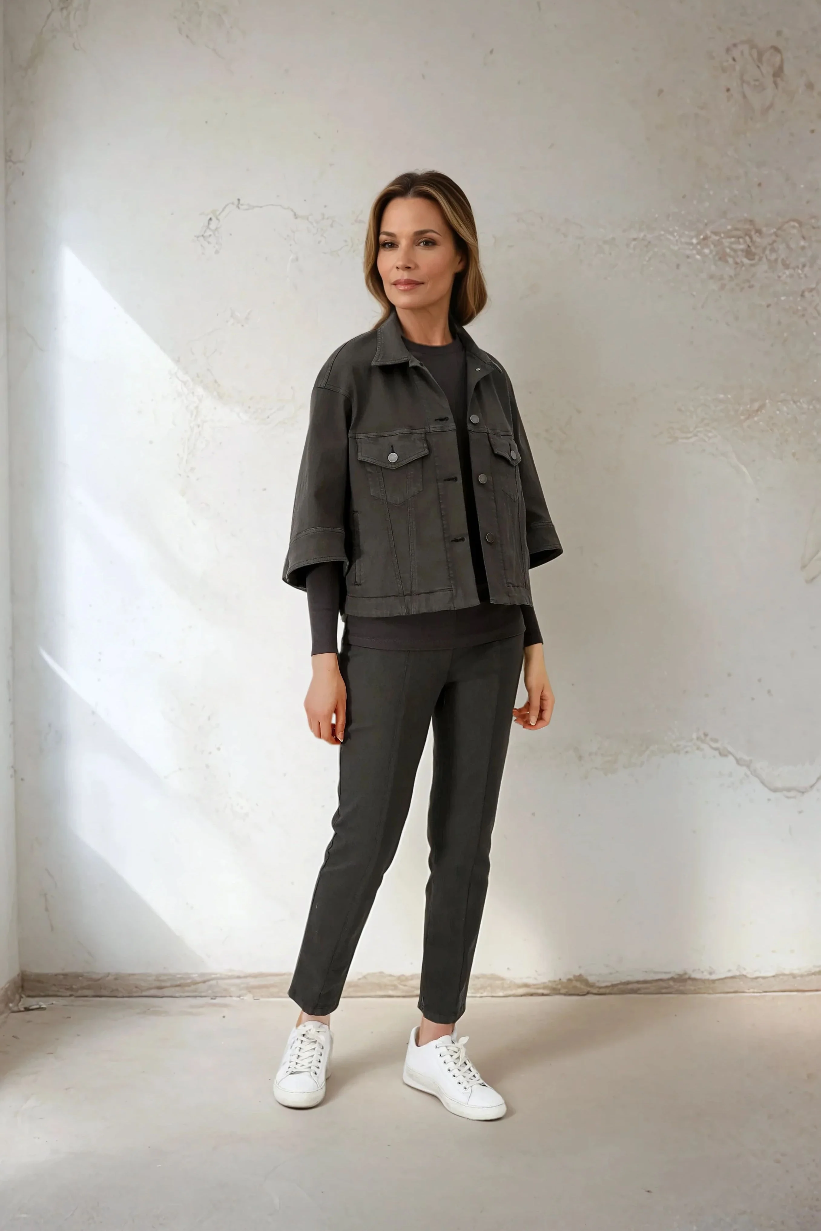 VENETO JACKET GARMENT-DYED ITALIAN STRETCH DENIM - Image 10